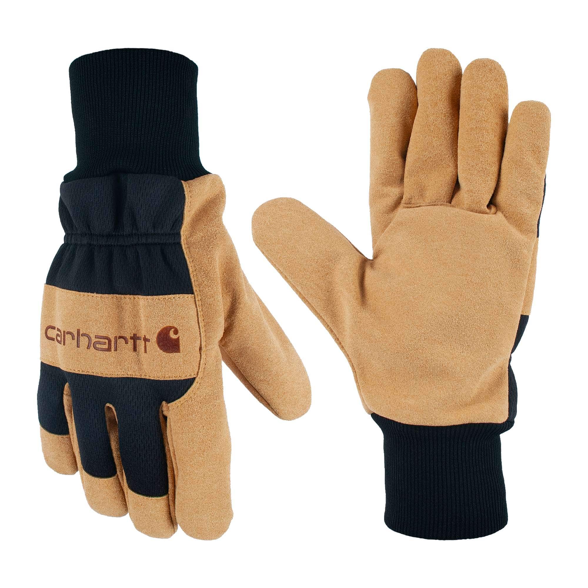 Synthetic Suede Knit Cuff Glove