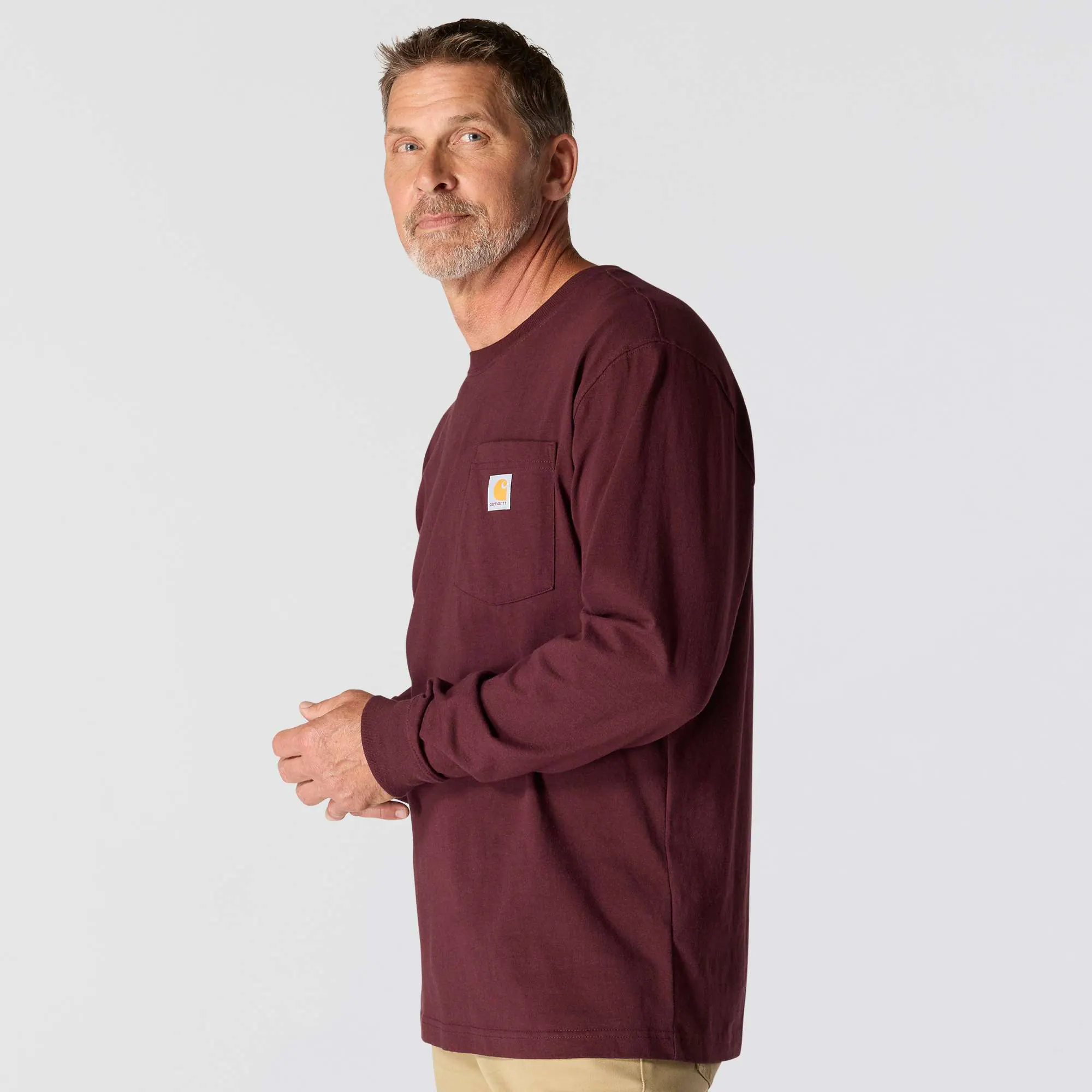Loose Fit Heavyweight Long-Sleeve Pocket T-Shirt