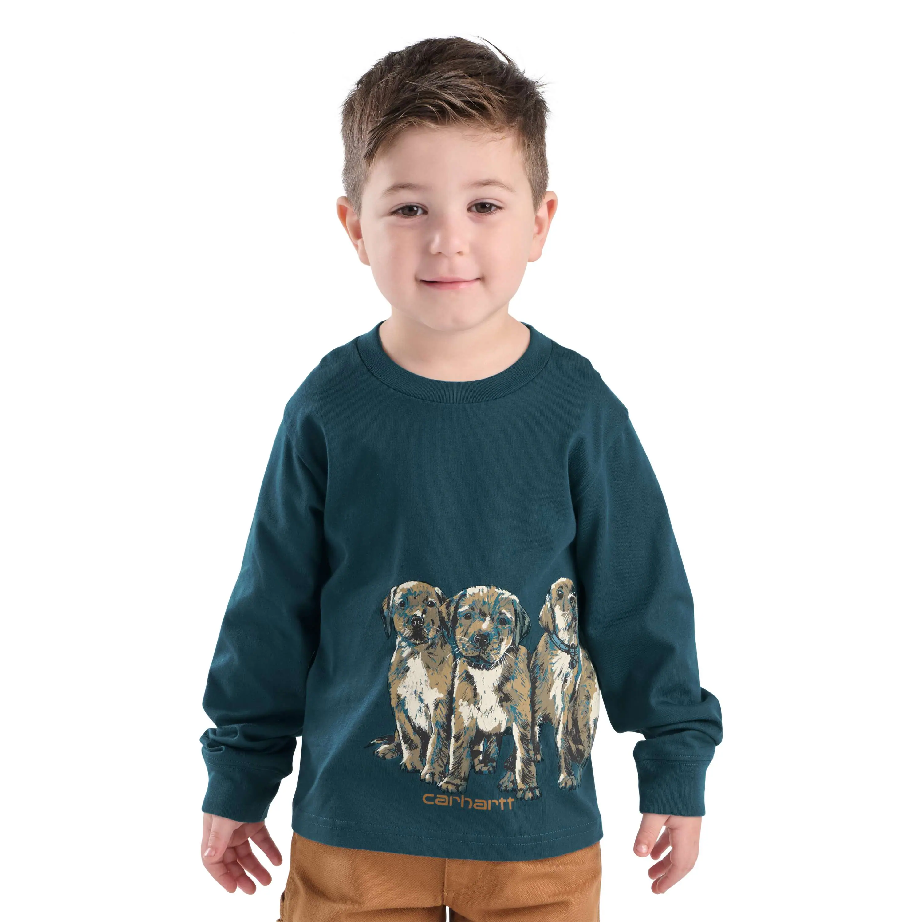Boys' Long Sleeve Puppy T-Shirt (Toddler)