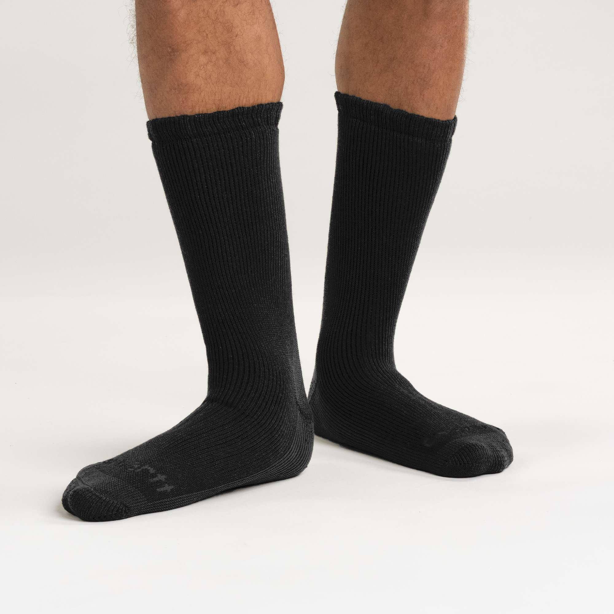 Midweight Synthetic-Wool Blend Woodgrain Crew Sock 2-Pack