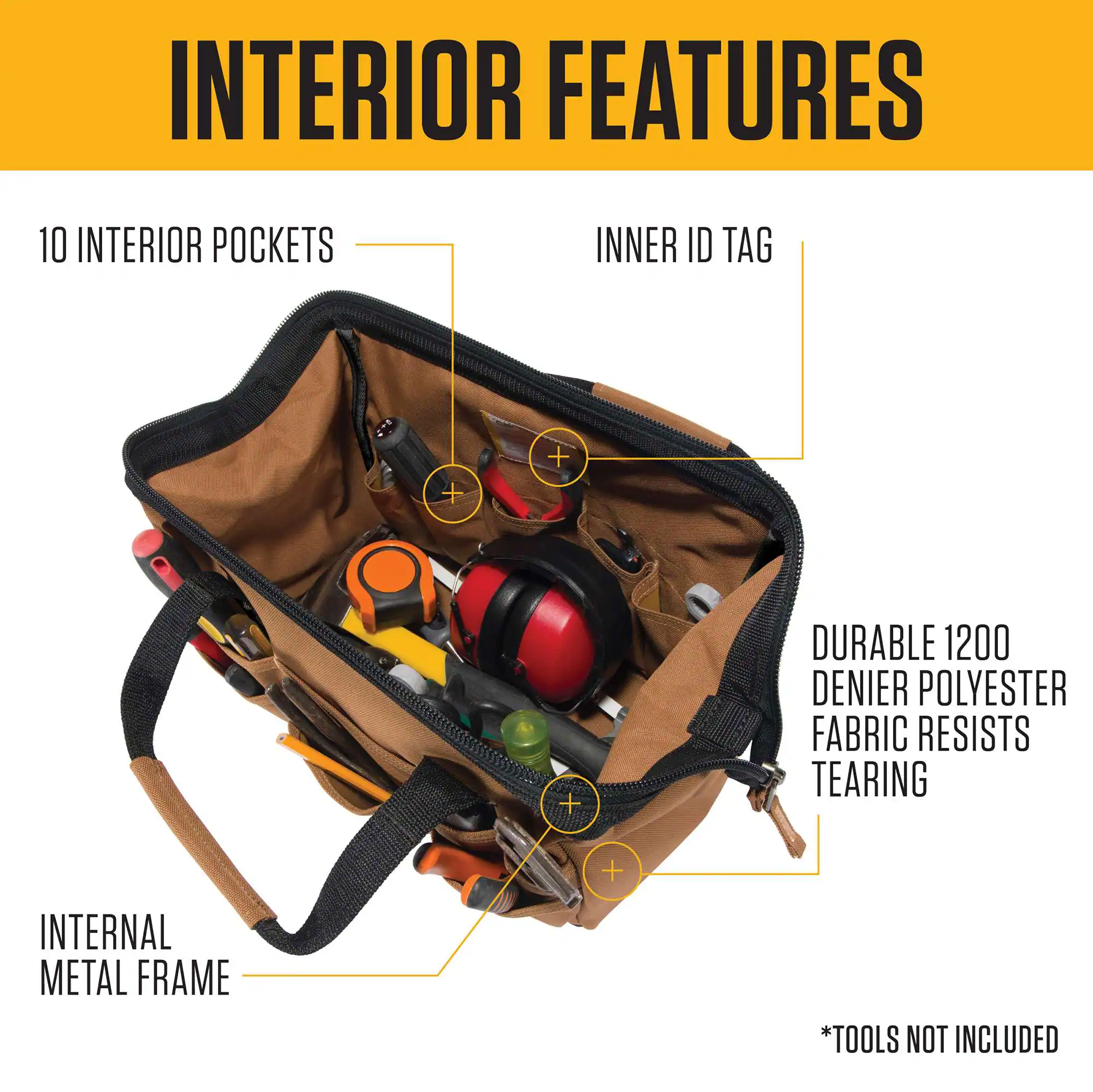 14-Inch 25 Pocket Heavyweight Tool Bag