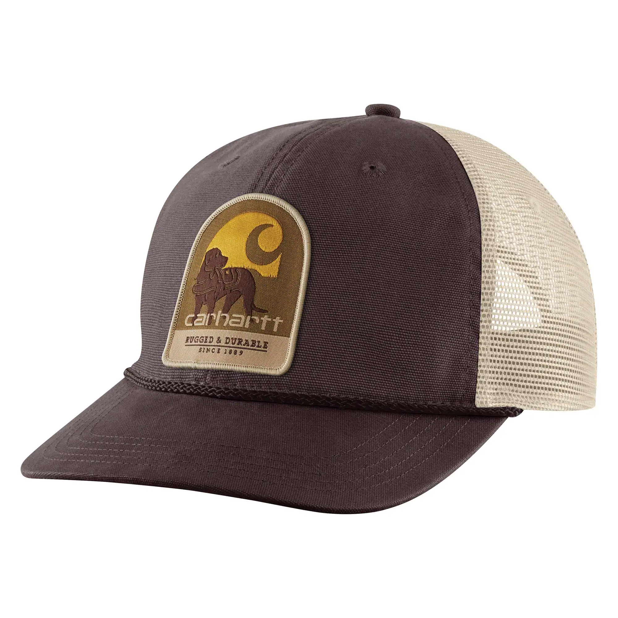 Canvas Mesh-Back Dog Patch Cap