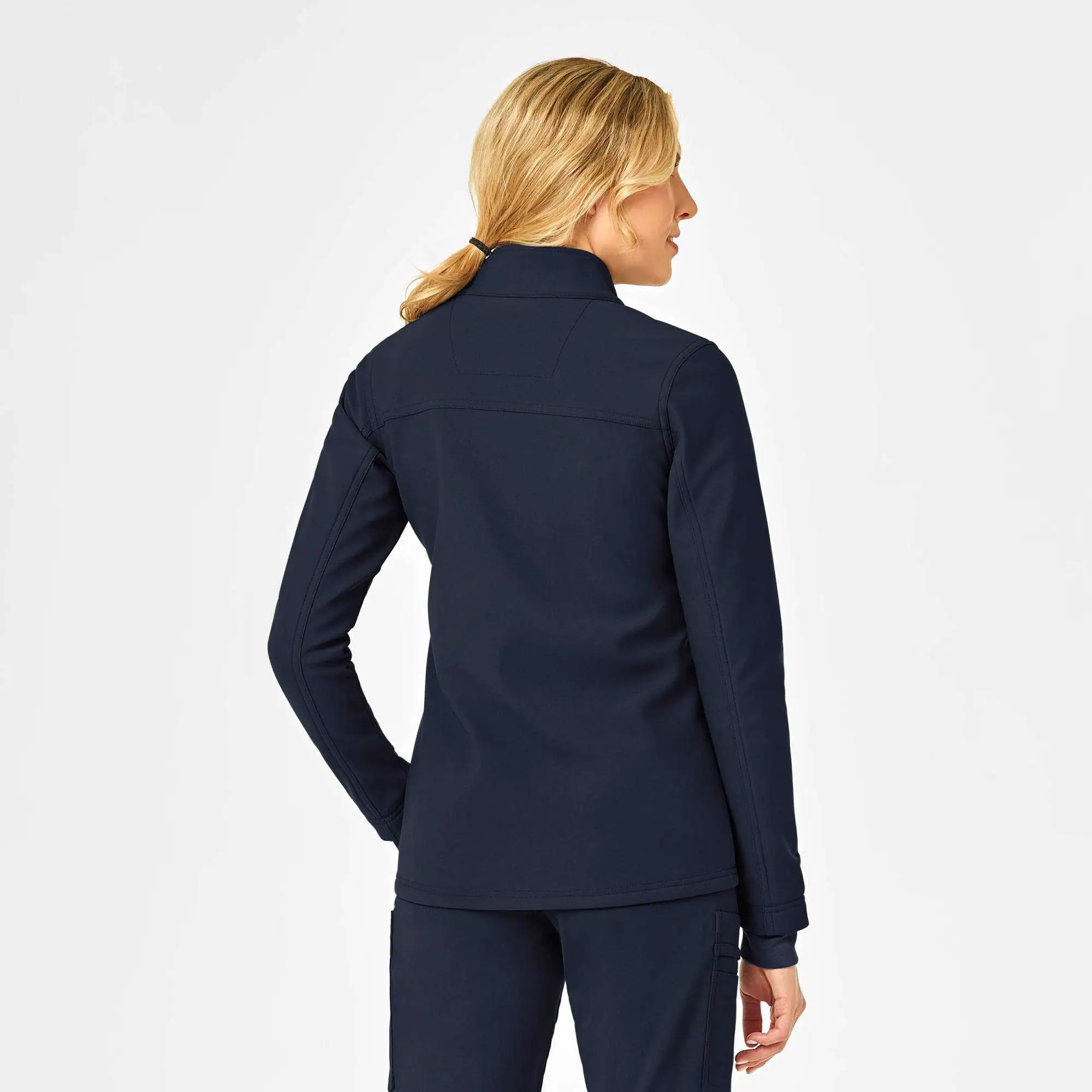 Women's Rugged Flex® Peak Bonded Fleece Scrub Jacket