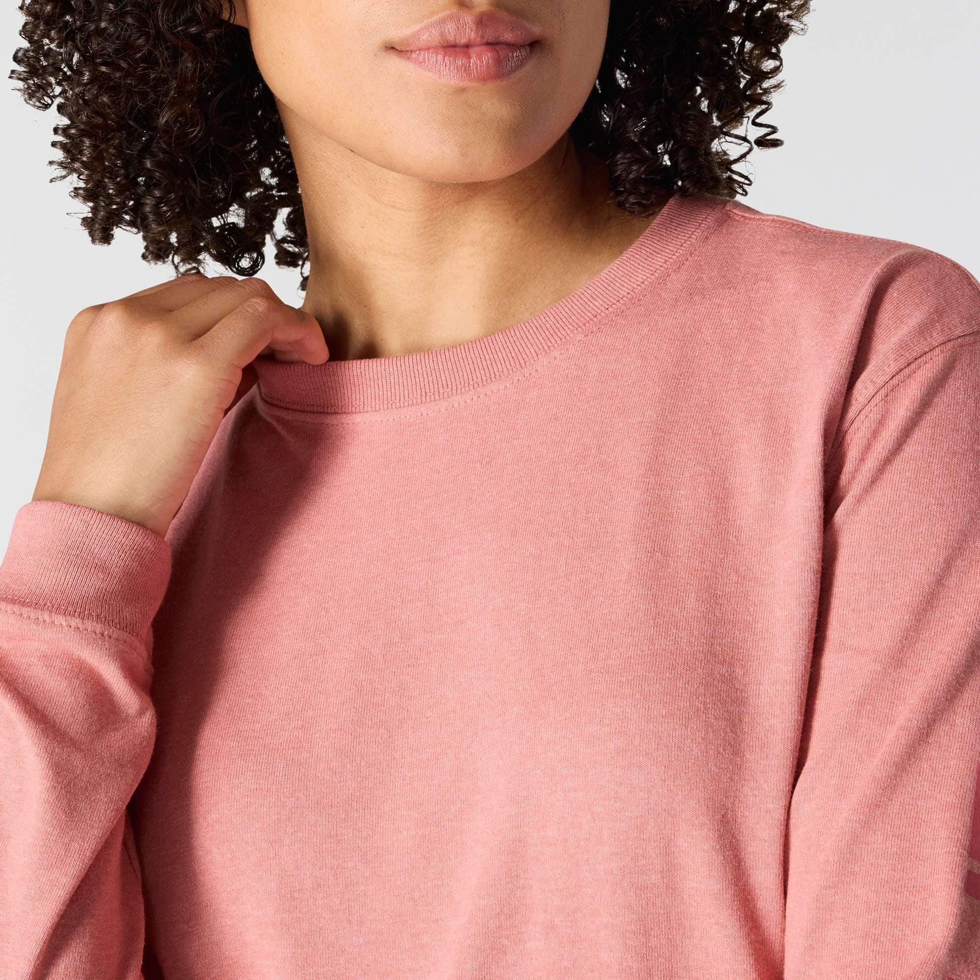 Women's Loose Fit Heavyweight Long-Sleeve Logo Sleeve Graphic T-Shirt