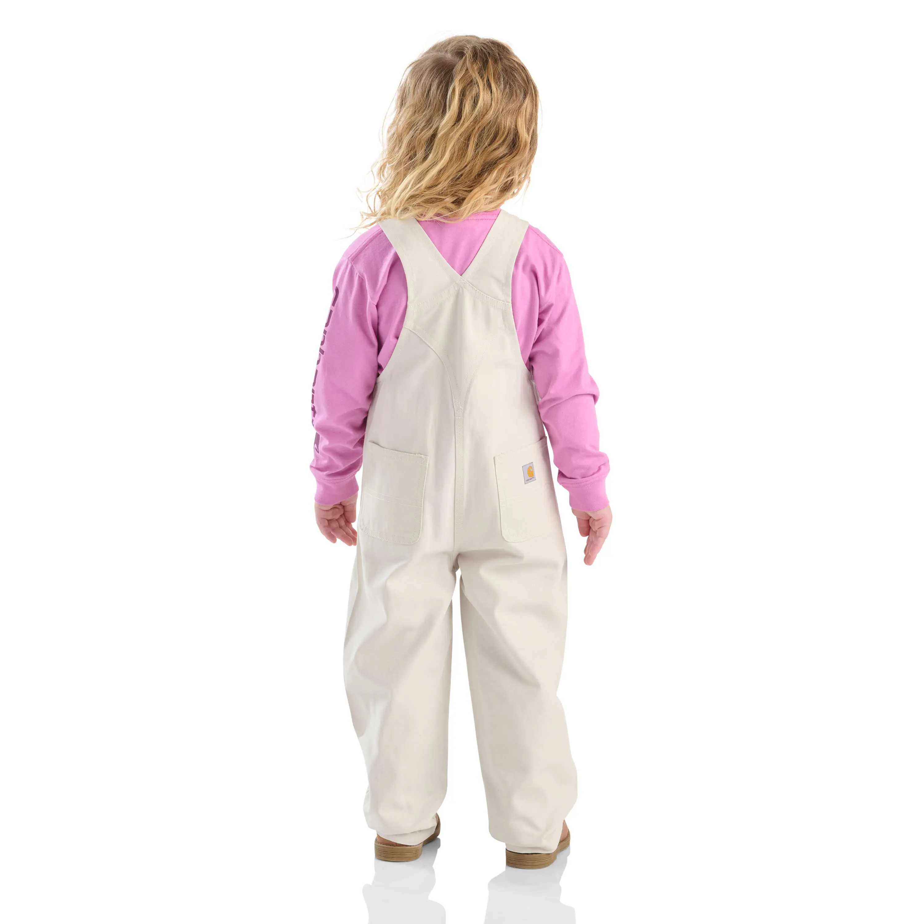 Girls' Canvas Ruffle Front Overall (Baby/Toddler)