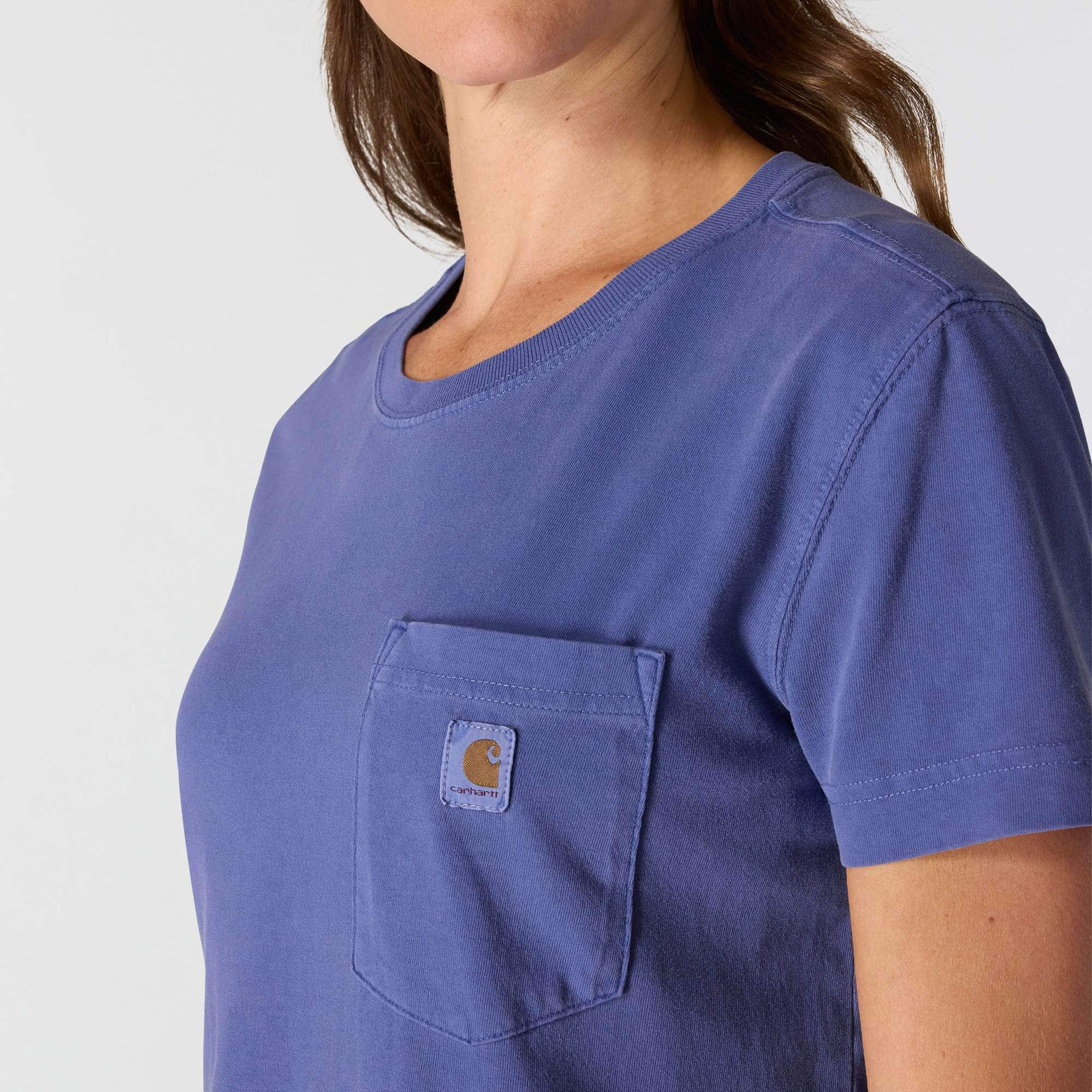 Women's Re-Engineered Relaxed Fit Midweight Short-Sleeve Garment Dye Pocket T-Shirt