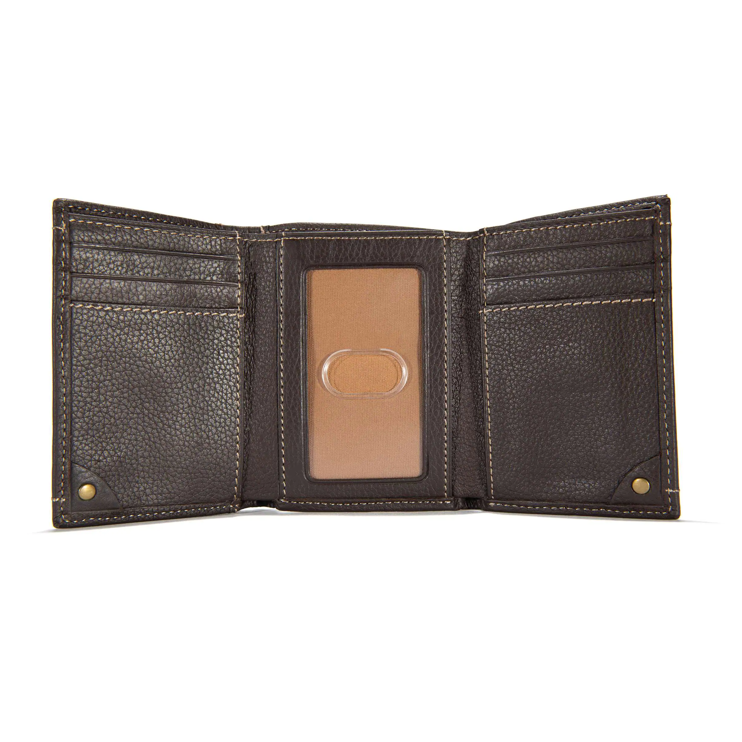 Milled Pebble Trifold Wallet