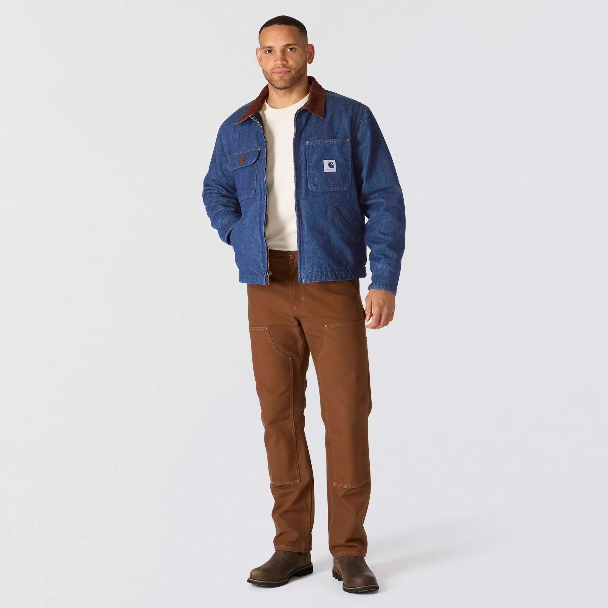 Crafted Series Denim Sherpa Lined Chore Jacket