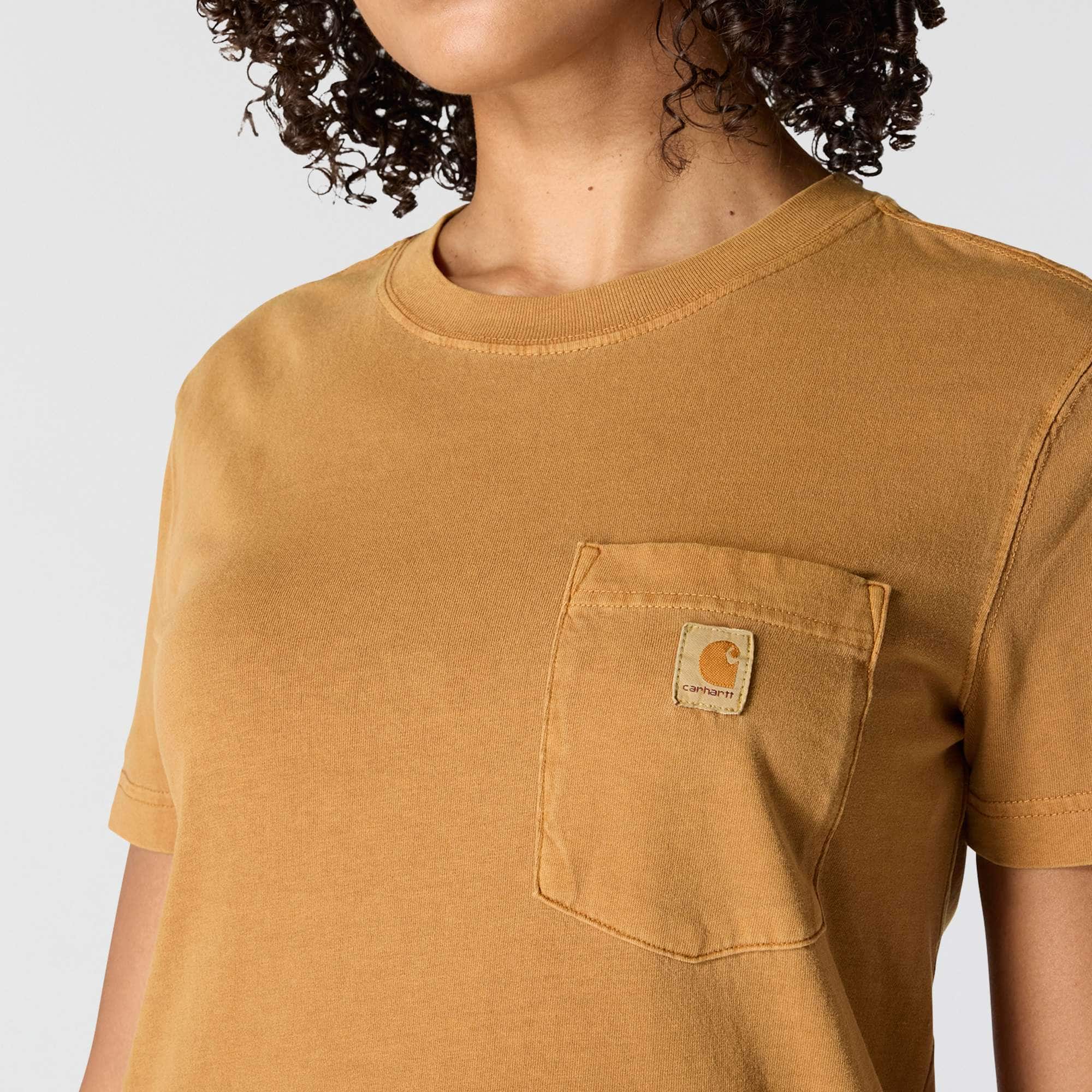 Women's Re-Engineered Relaxed Fit Midweight Short-Sleeve Garment Dye Pocket T-Shirt