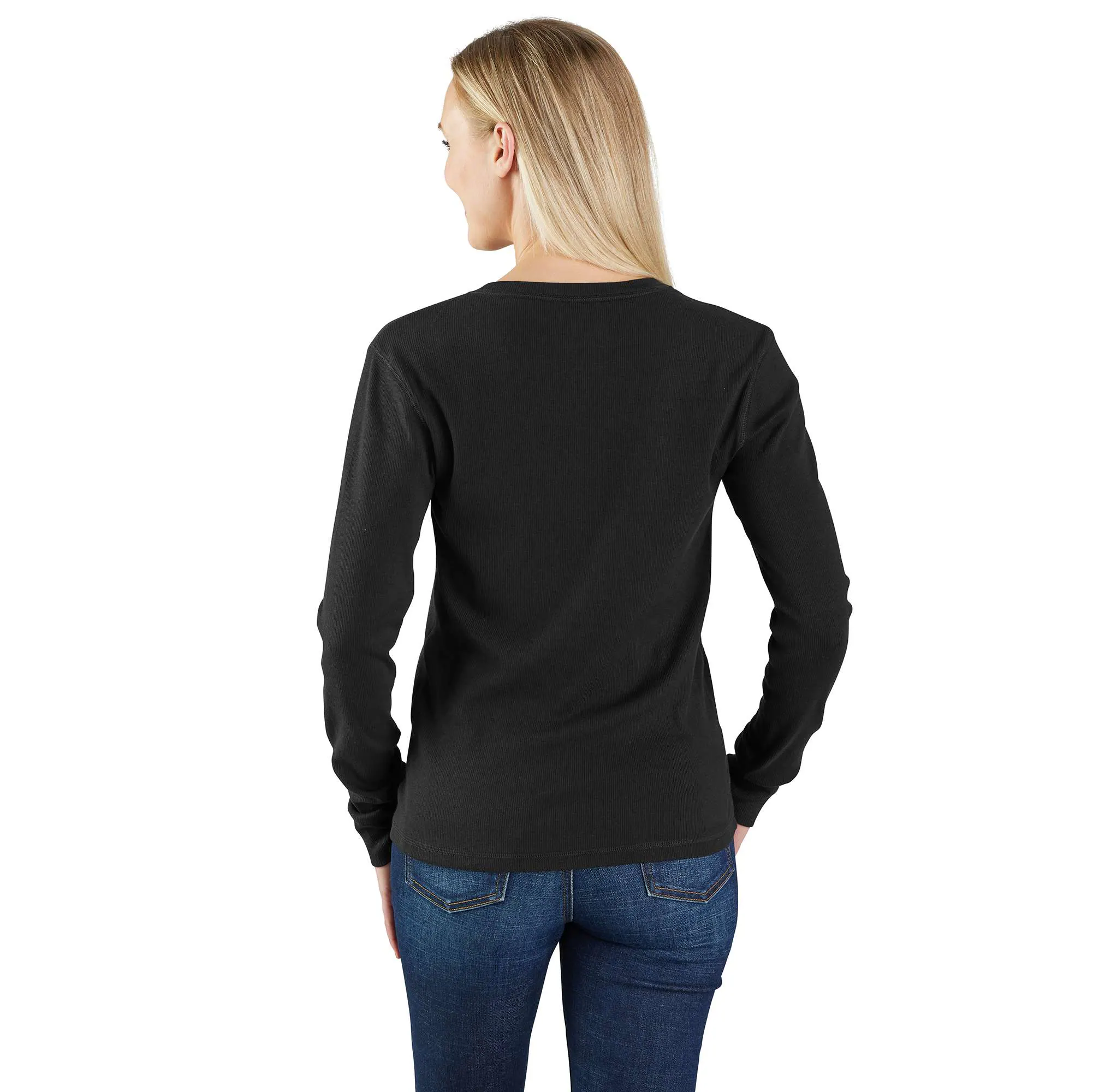 Women's TENCEL™ Fiber Series Relaxed Fit Long-Sleeve Ribbed Henley Shirt