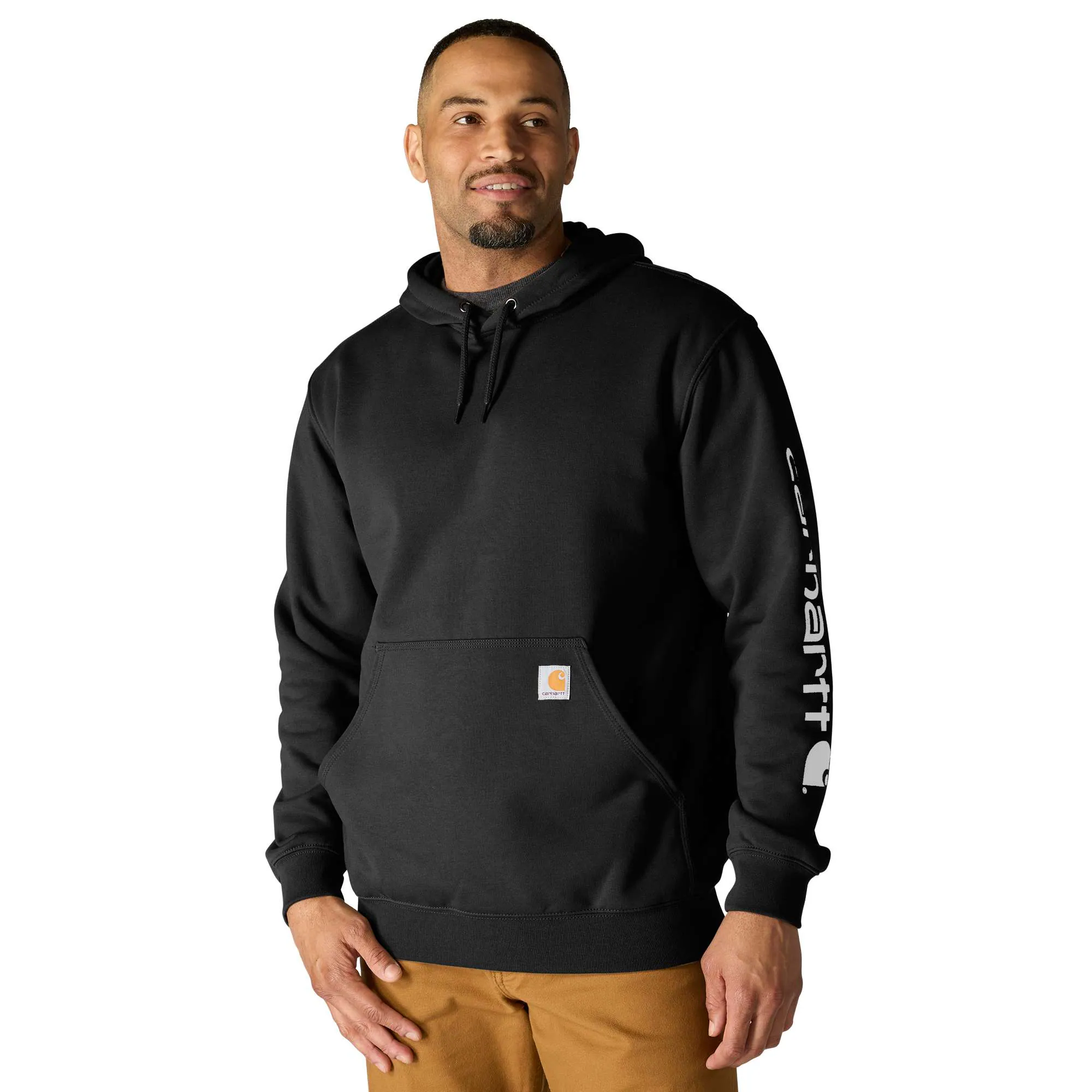 Loose Fit Midweight Logo Sleeve Graphic Hoodie