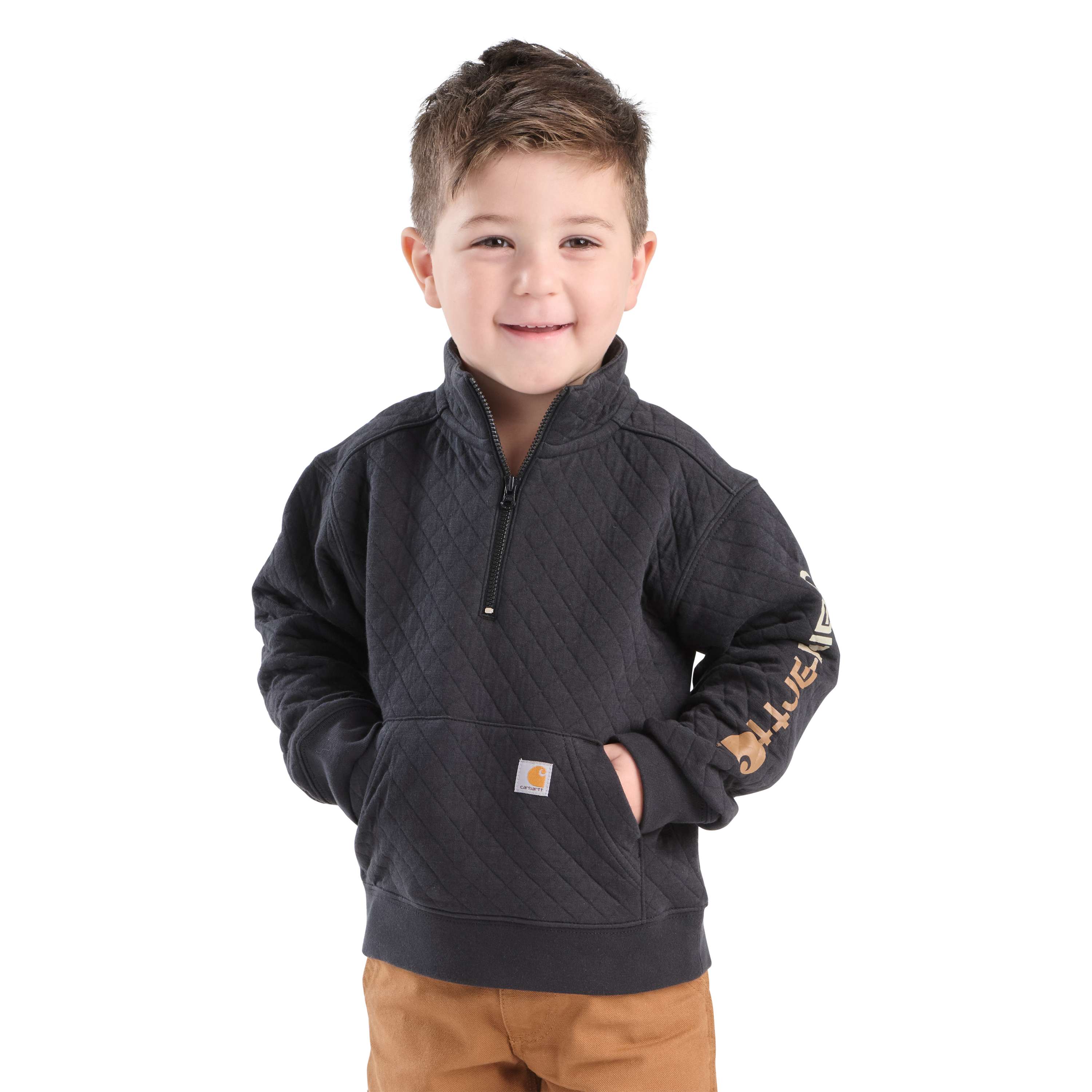 Boys' Long Sleeve Quarter-Zip Sweatshirt (Toddler/Child/Youth)