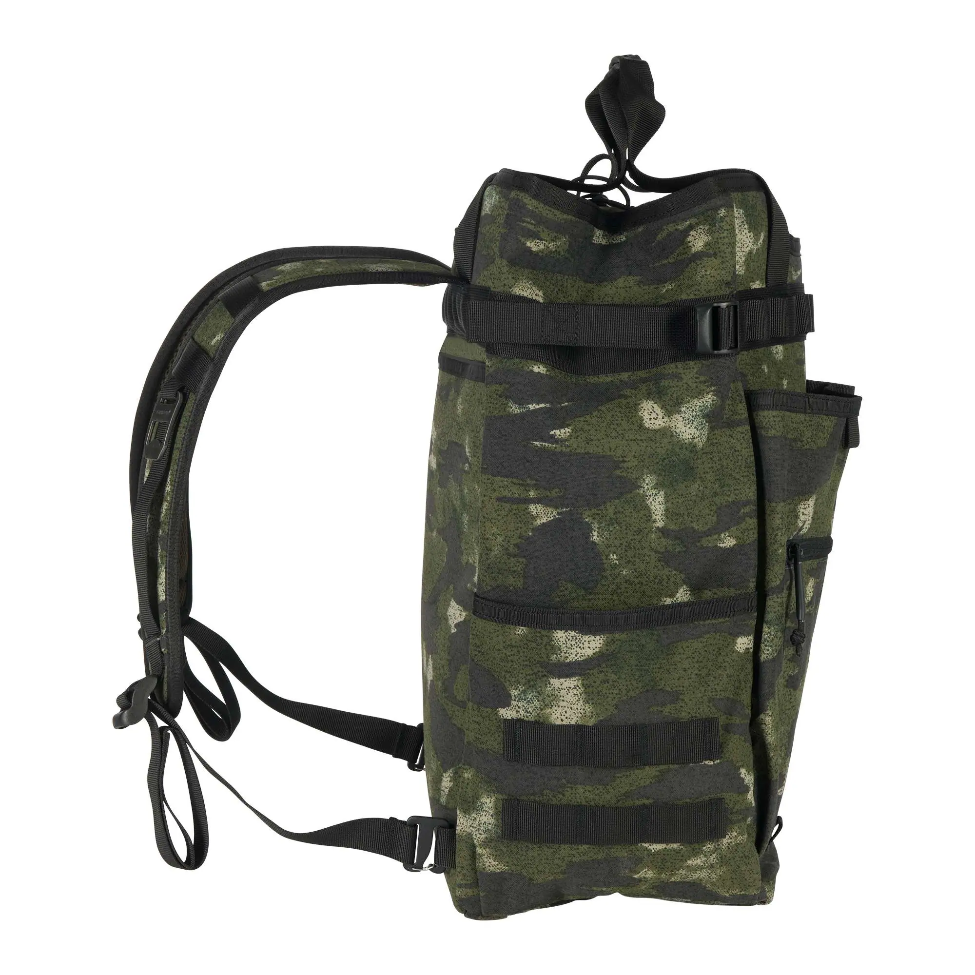 28L Nylon Cinch-Top Convertible Tote Backpack