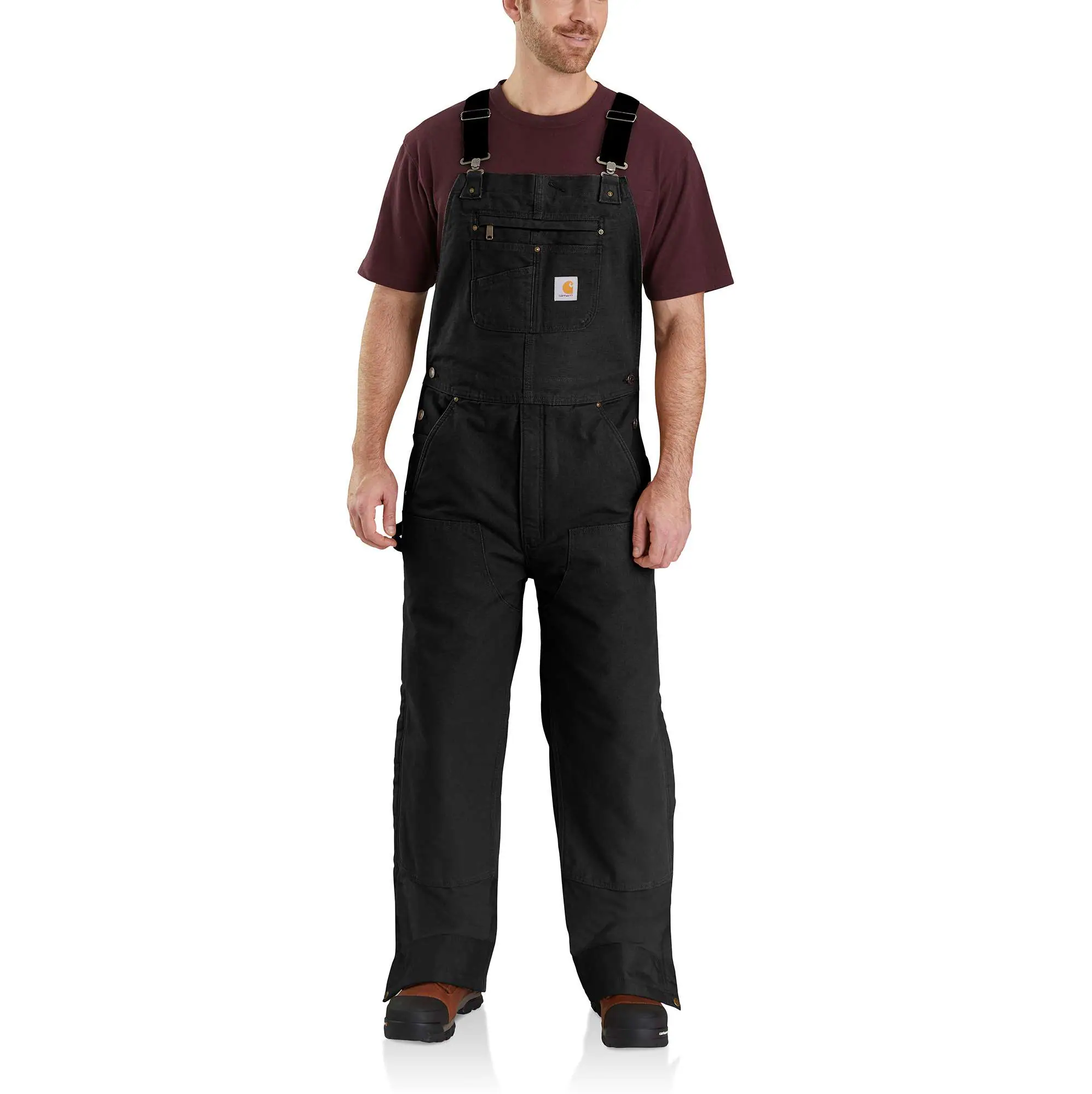 Men's Insulated Bib Overall - Loose Fit - Duck - 3 Warmest Rating