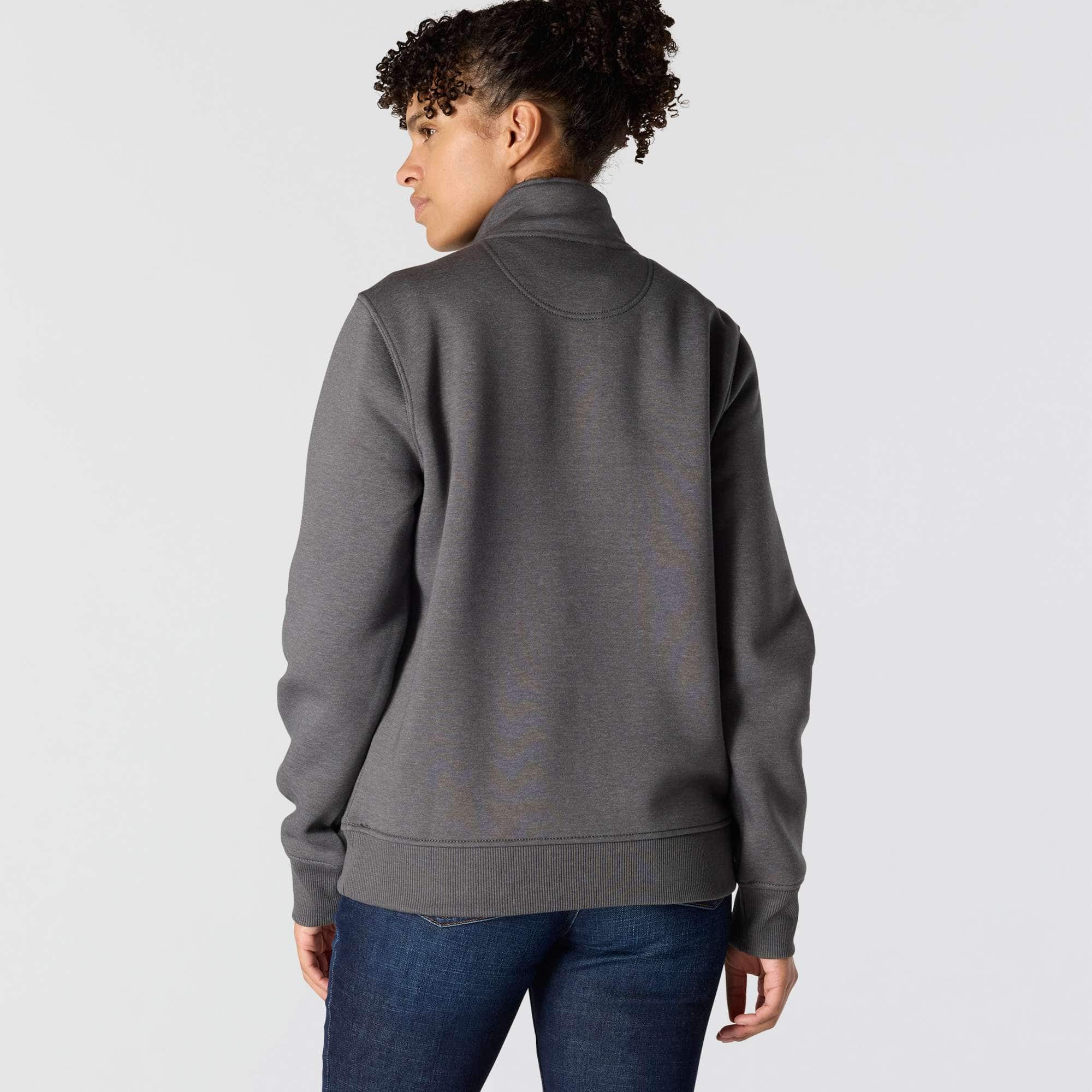 Women's Relaxed Fit Midweight Quarter-Zip Mock-Neck Sweatshirt