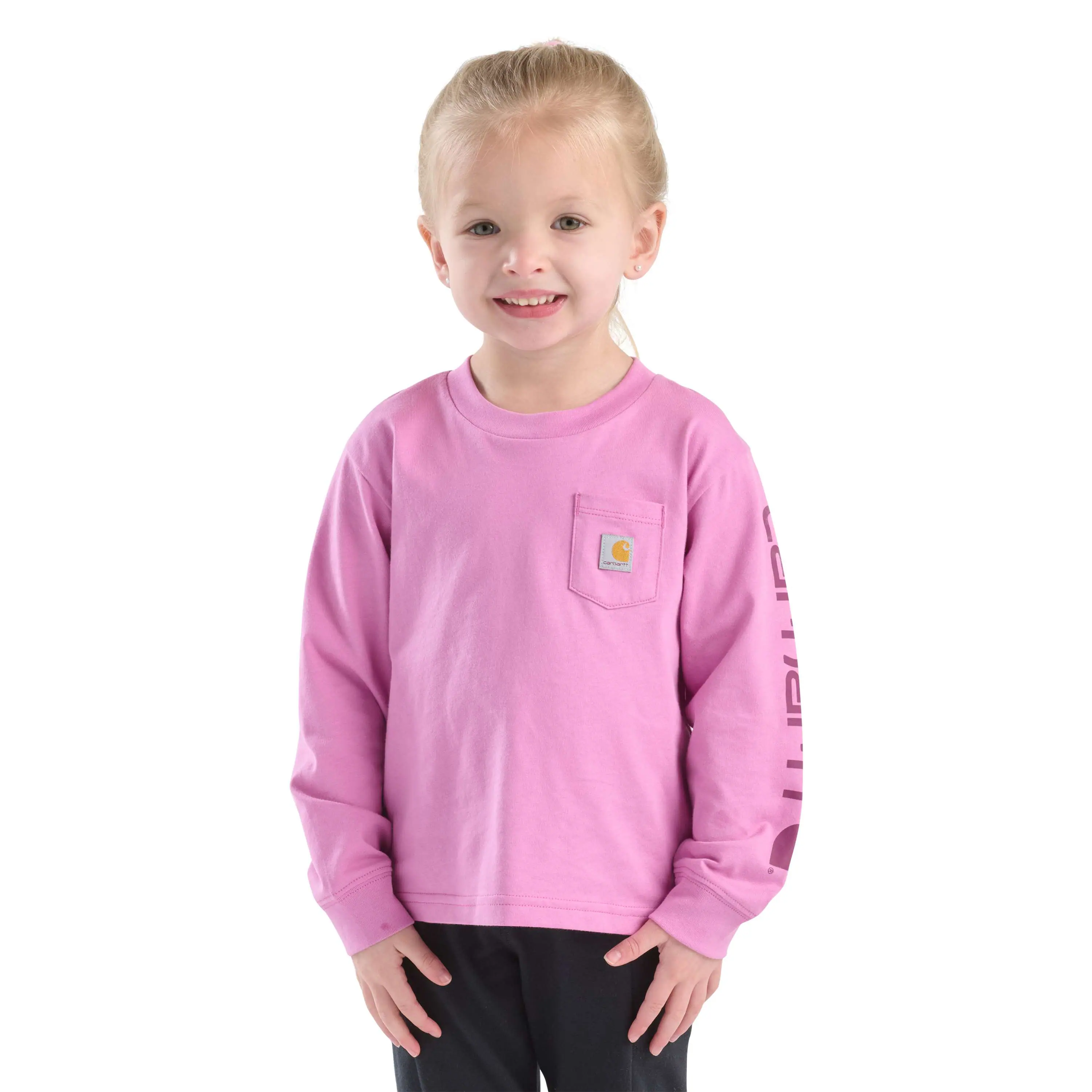 Girls' Long Sleeve Core Logo T-Shirt (Toddler/Child/Youth)
