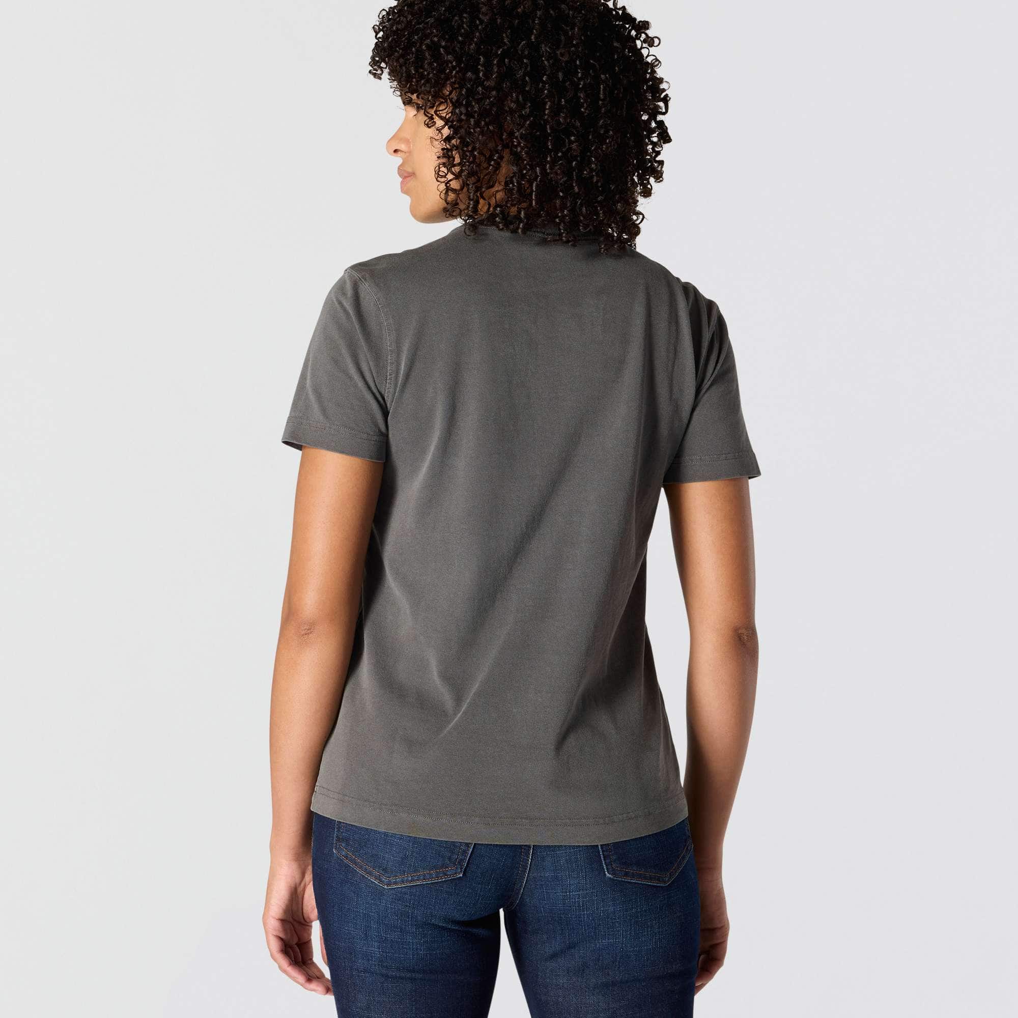 Women's Re-Engineered Relaxed Fit Midweight Short-Sleeve Garment Dye Pocket T-Shirt