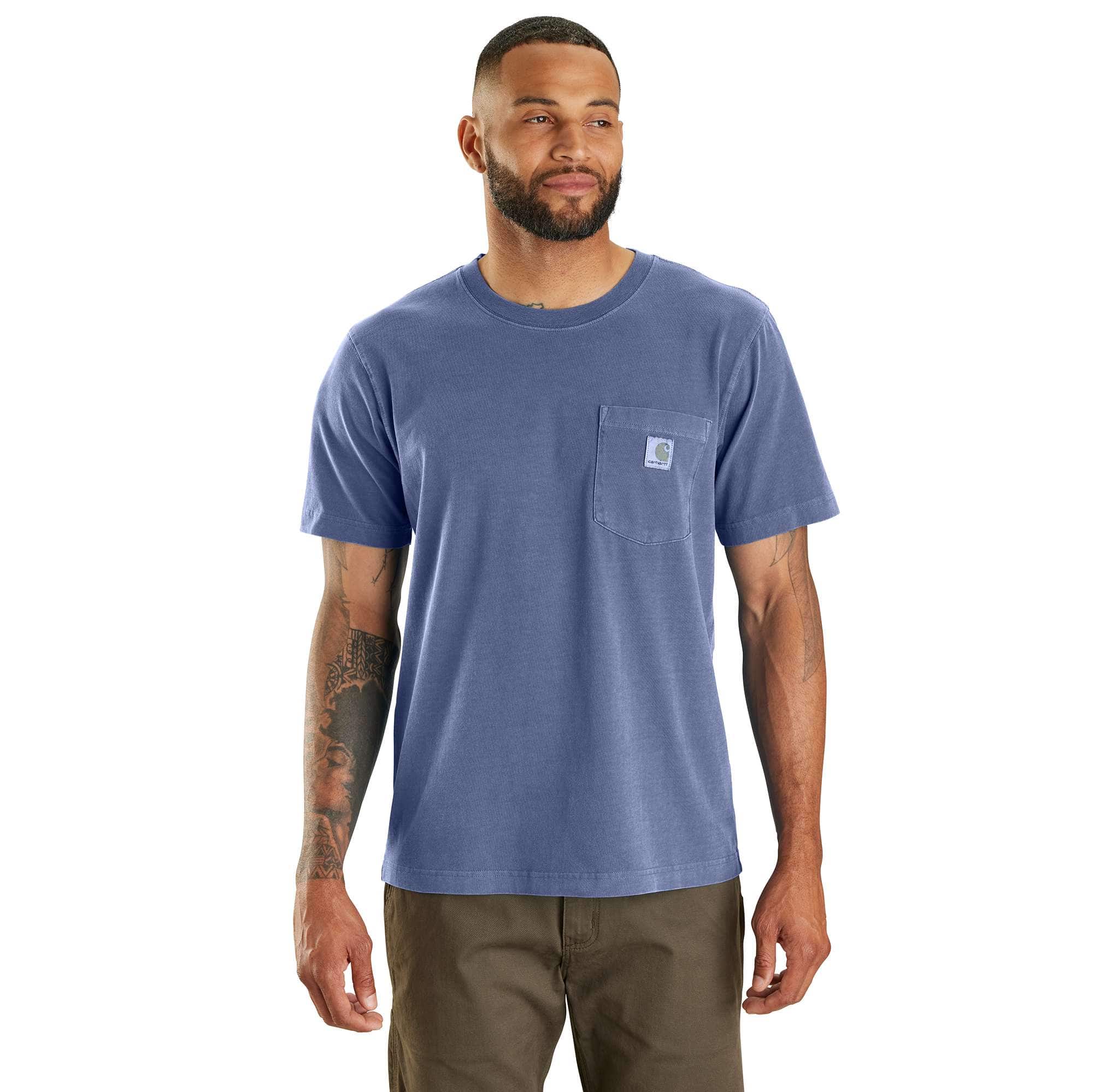 Re-Engineered Relaxed Fit Lightweight Short-Sleeve Garment Dyed Pocket T-Shirt
