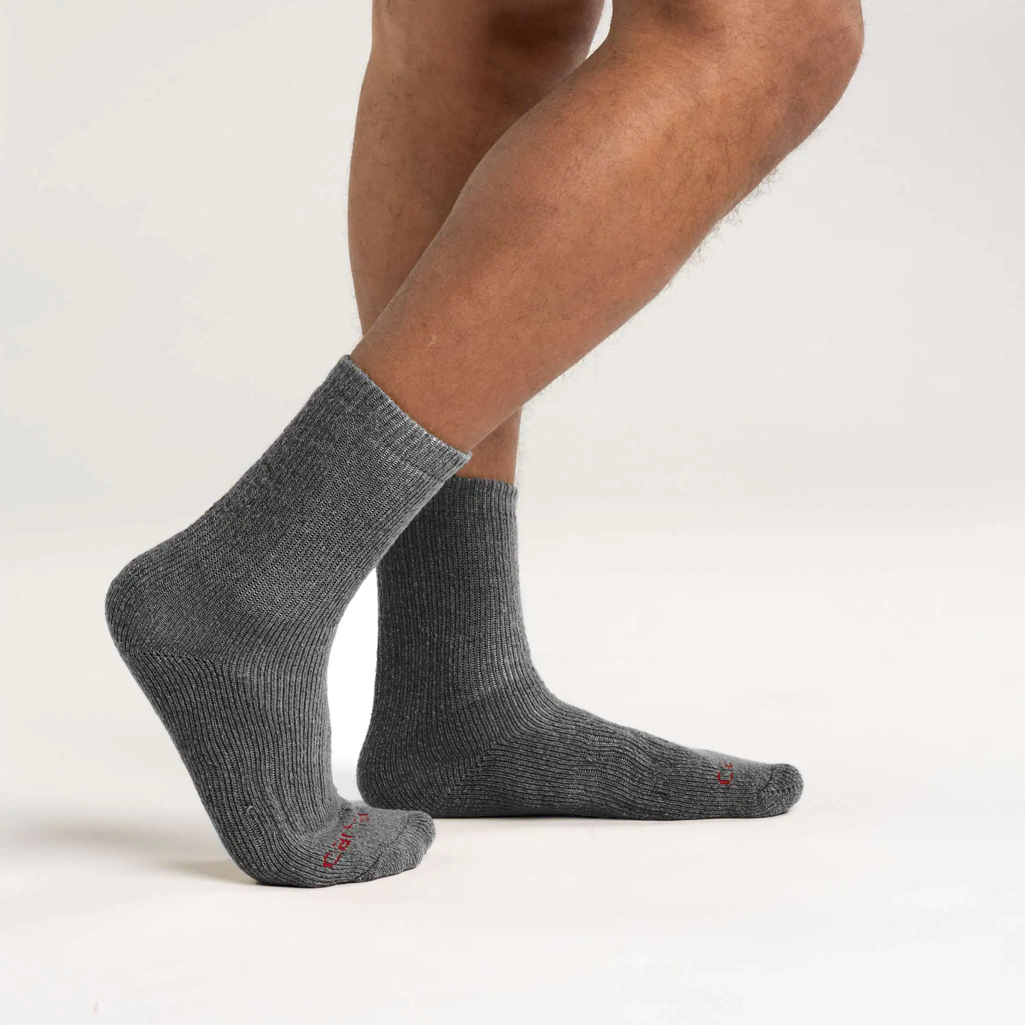 Midweight Synthetic-Wool Blend Colorblock Crew Sock 2-Pack