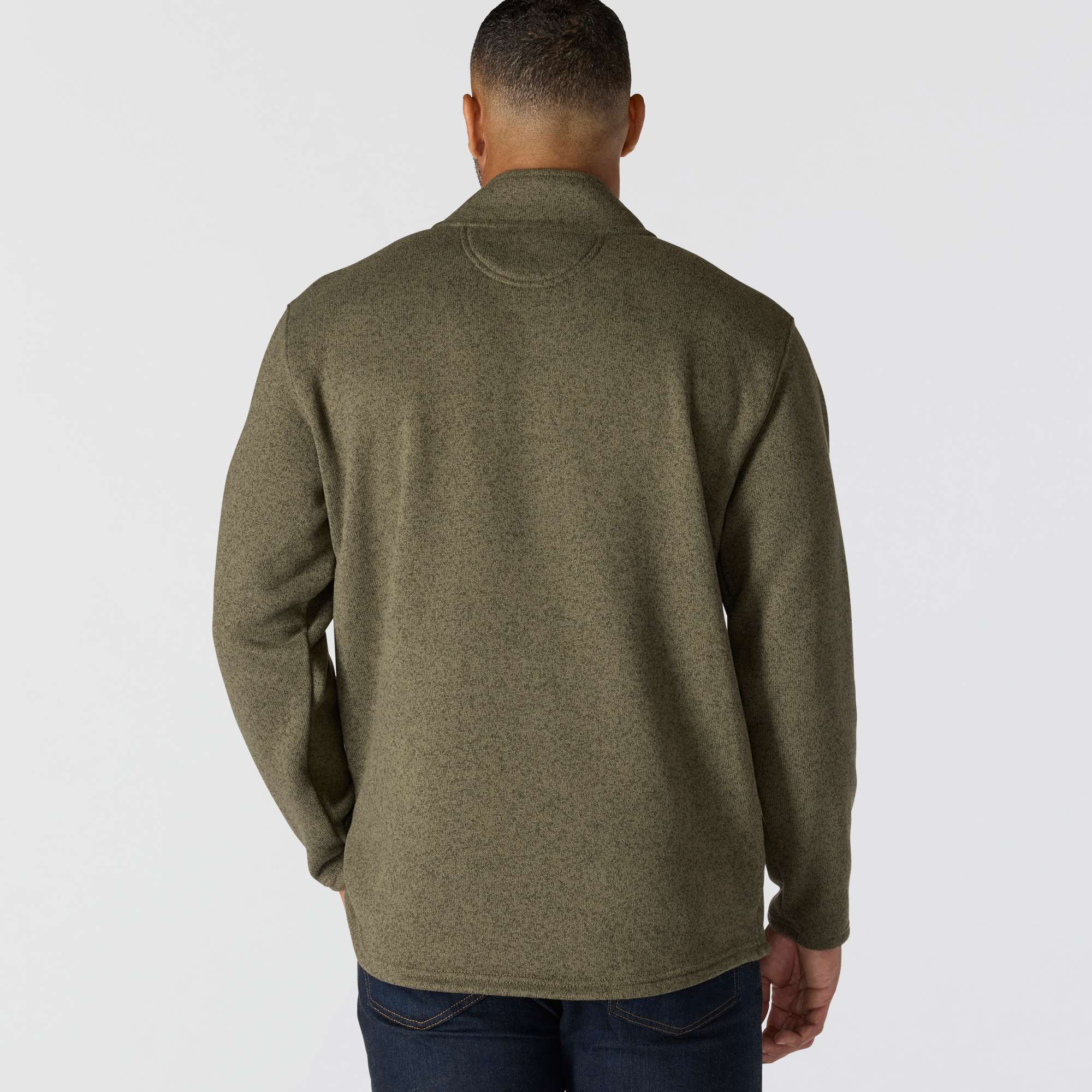 Relaxed Fit Midweight Quarter-Zip Pocket Sweater Fleece