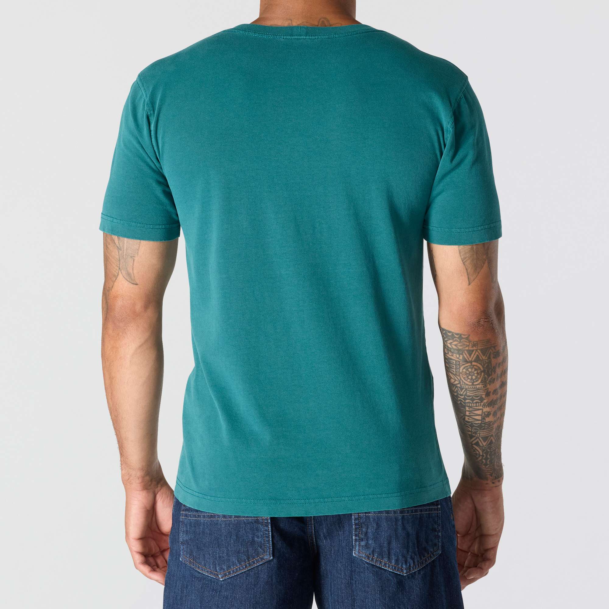 Re-Engineered Relaxed Fit Lightweight Short-Sleeve Garment Dyed Pocket T-Shirt
