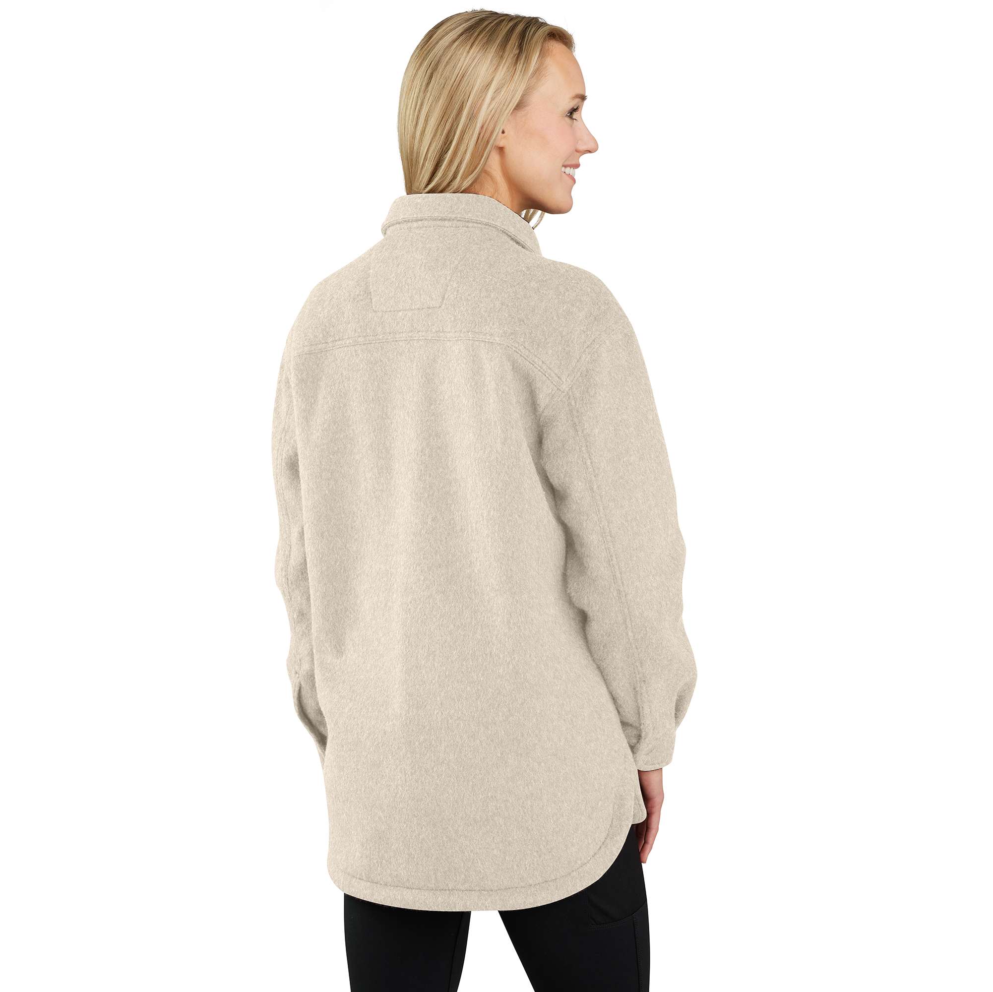 Women's Loose Fit Brushed Fleece Shirt Jac