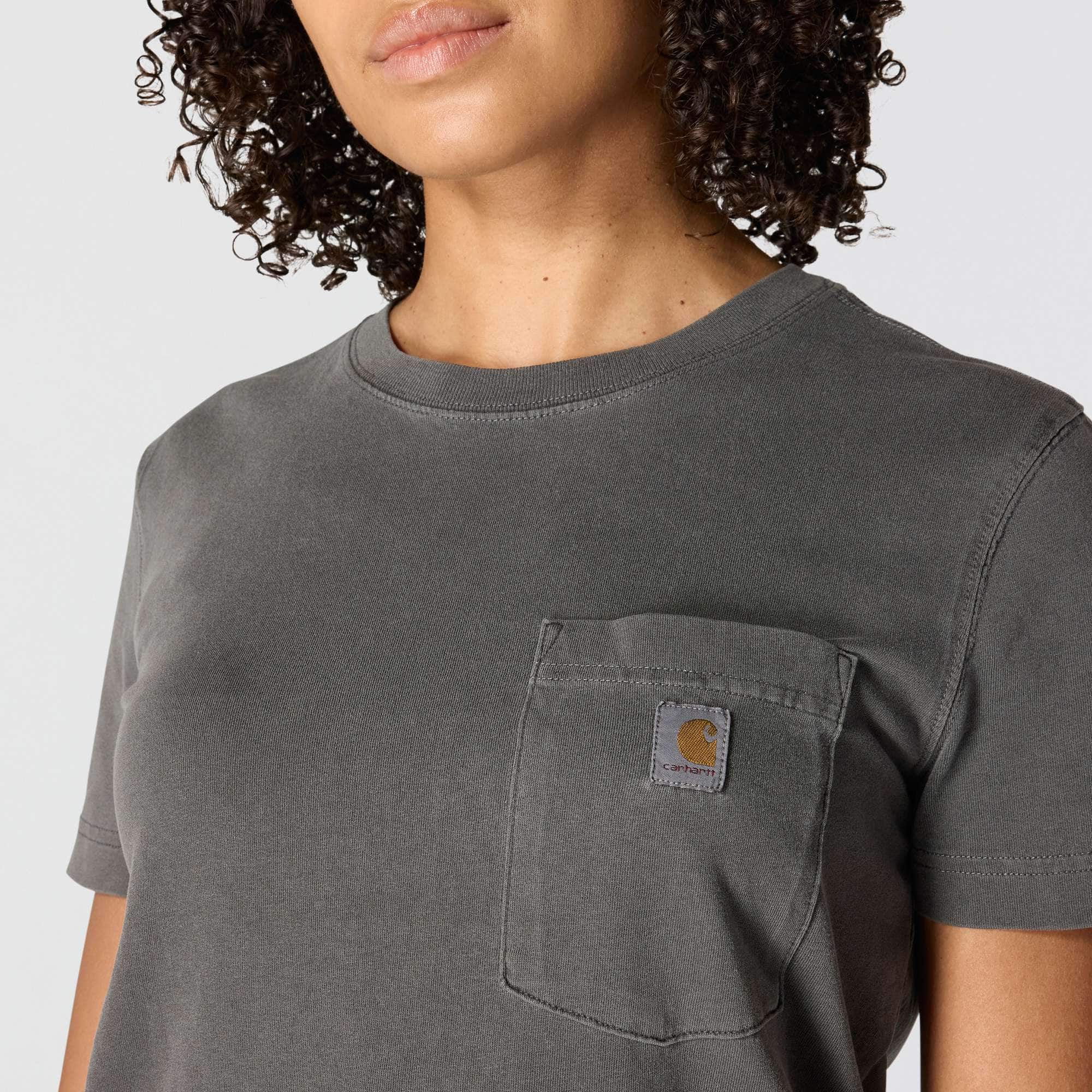 Women's Re-Engineered Relaxed Fit Midweight Short-Sleeve Garment Dye Pocket T-Shirt