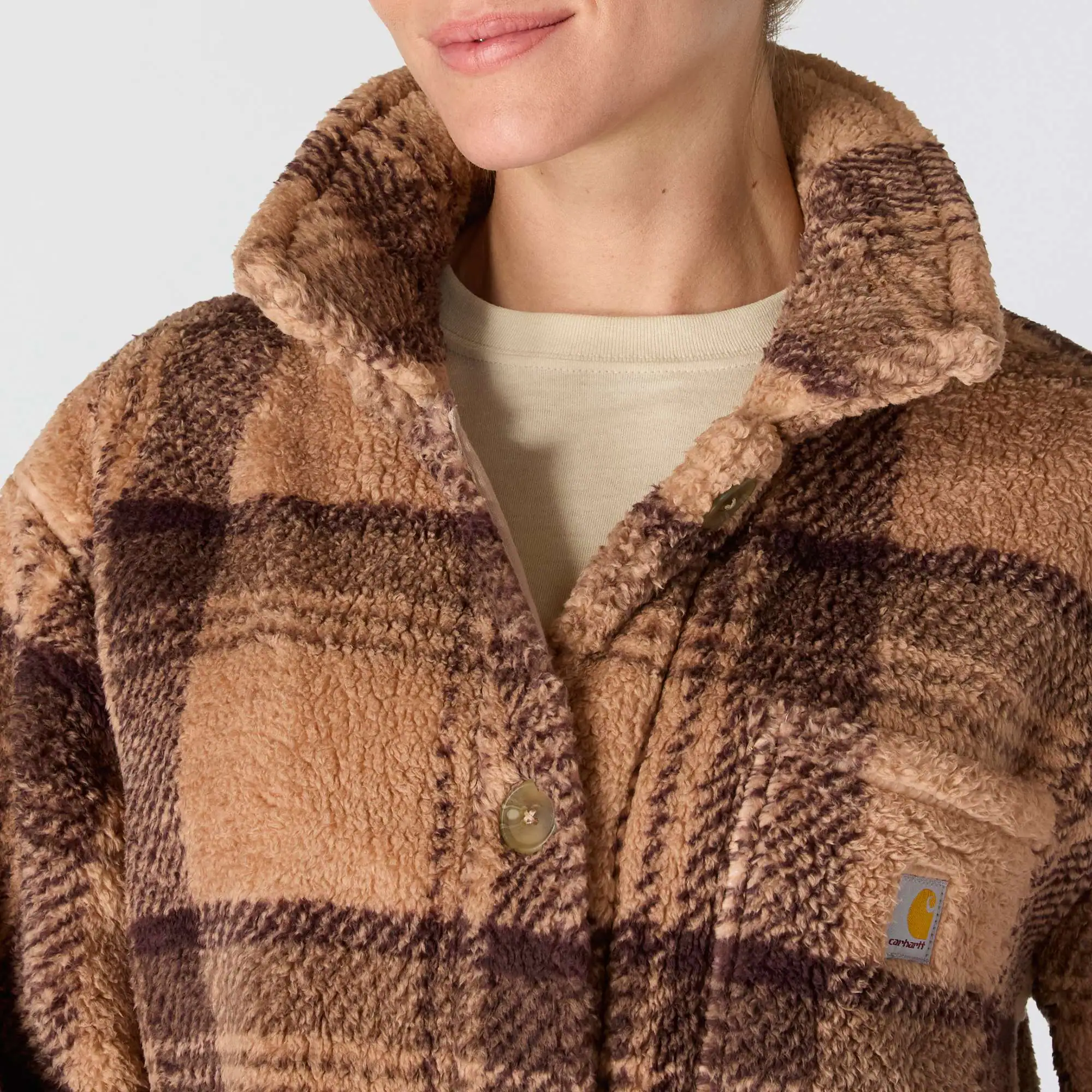 Women's Loose Fit Fleece Coat