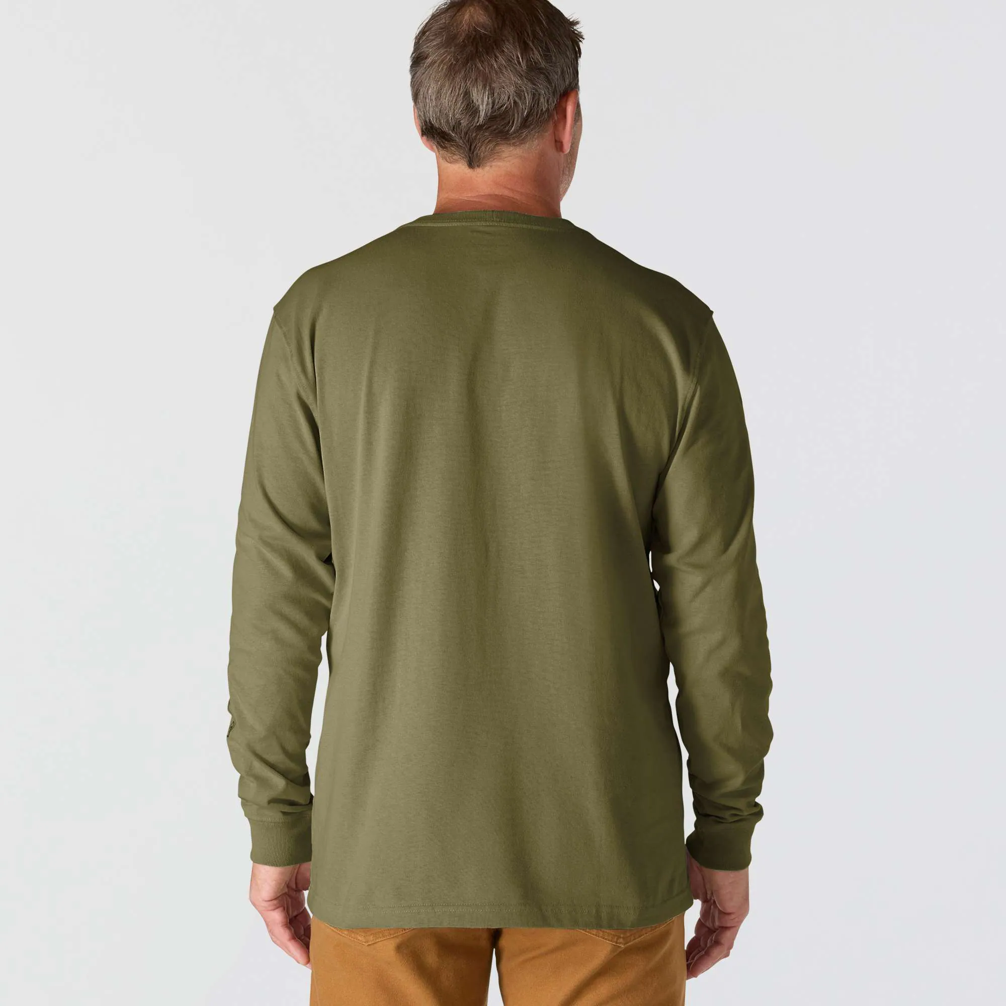 Loose Fit Heavyweight Long-Sleeve Logo Sleeve Graphic T-Shirt