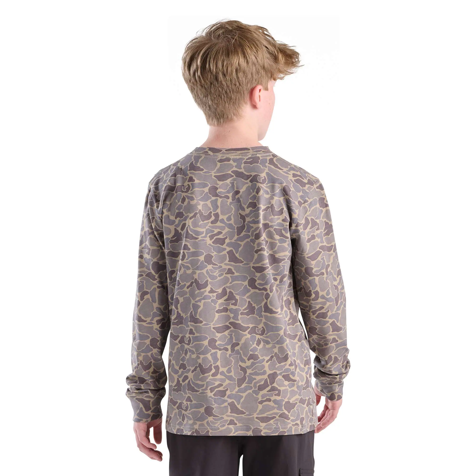 Boys' Long Sleeve Printed Camo T-Shirt (Child/Youth)