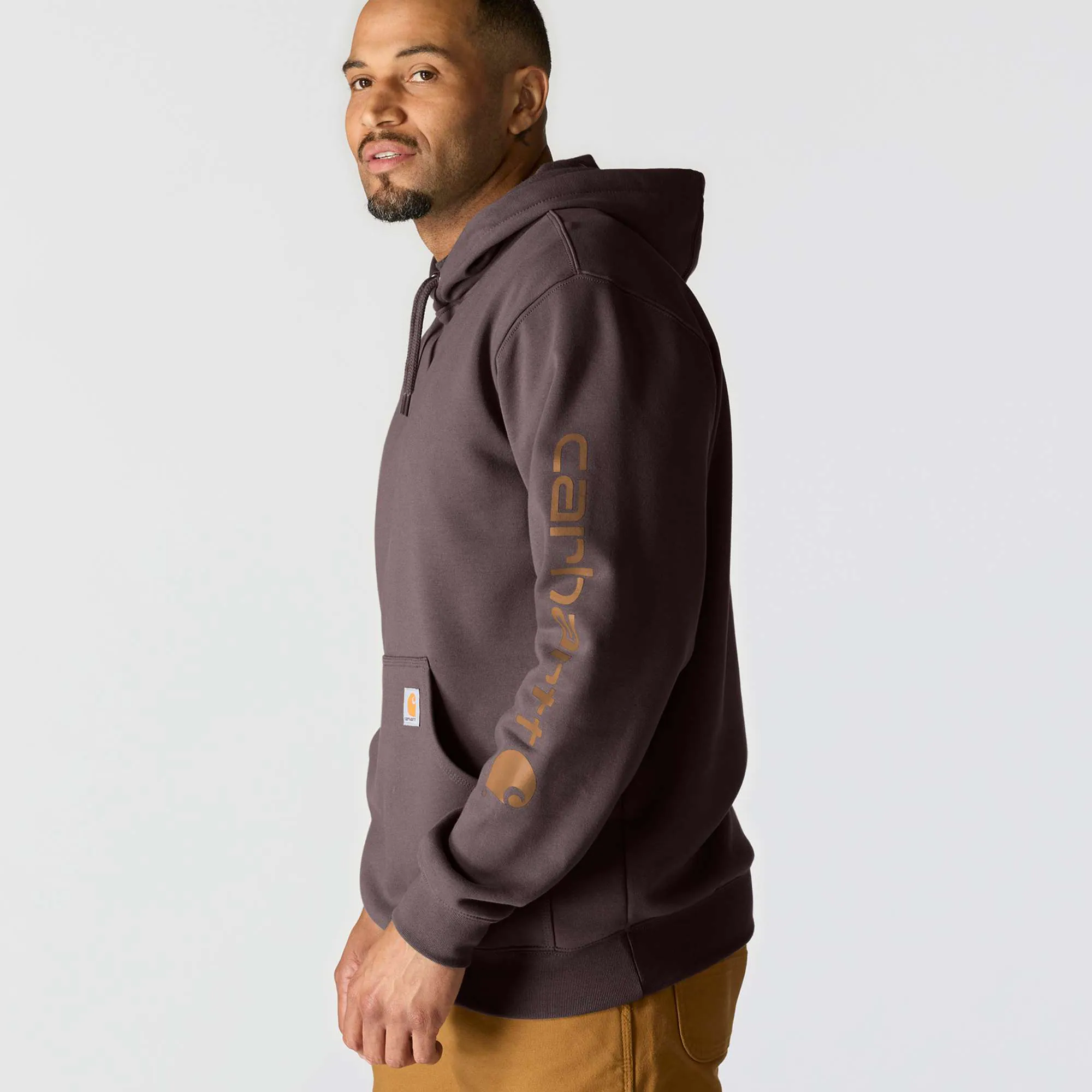 Loose Fit Midweight Logo Sleeve Graphic Hoodie