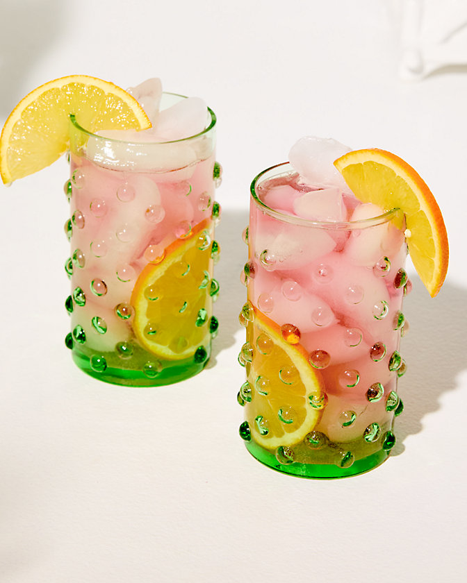Highball Hobnail Glasses - Lilly Pulitzer Sale​