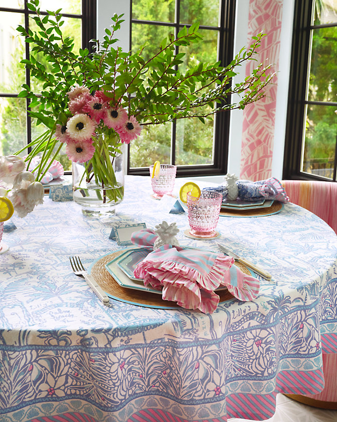 Round Printed Tablecloth - Lilly Pulitzer Sale​