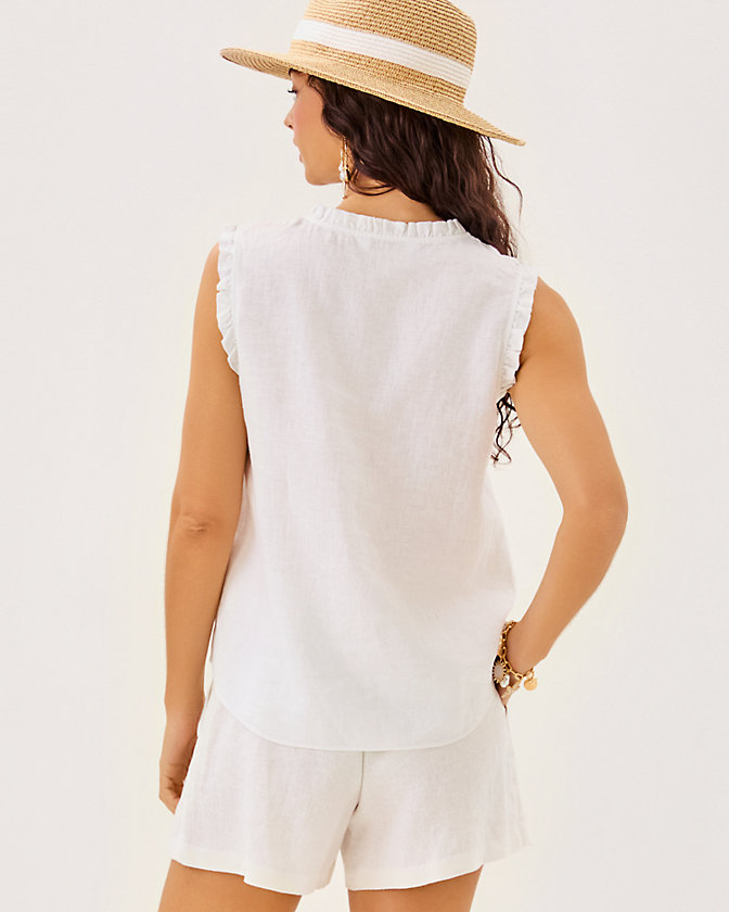 Kavalla Sleeveless Ruffle Top - Lilly Pulitzer Sale​