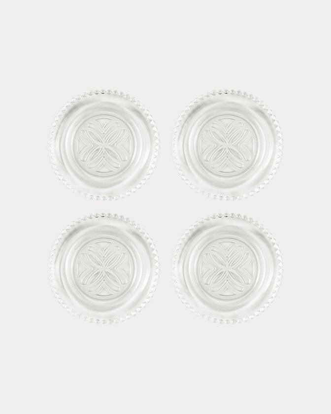 Glass Embossed Appetizer Plate Set - Lilly Pulitzer Sale​