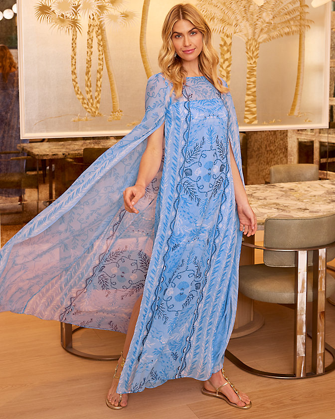 Kingston Silk Maxi Caftan - Lilly Pulitzer Sale​