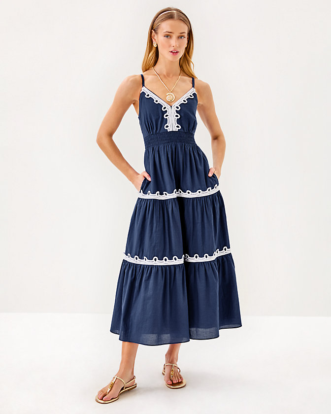 Zanna Cotton Midi Dress - Lilly Pulitzer Sale​