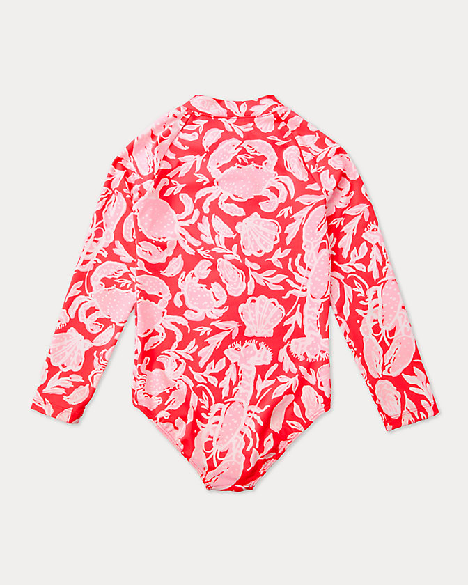 UPF 50+ Girls Alicia Rashguard One-Piece Swimsuit - Lilly Pulitzer Sale​