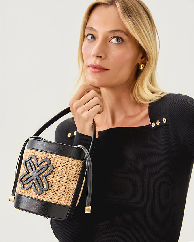 Malia Raffia Bucket Bag - Lilly Pulitzer Sale​