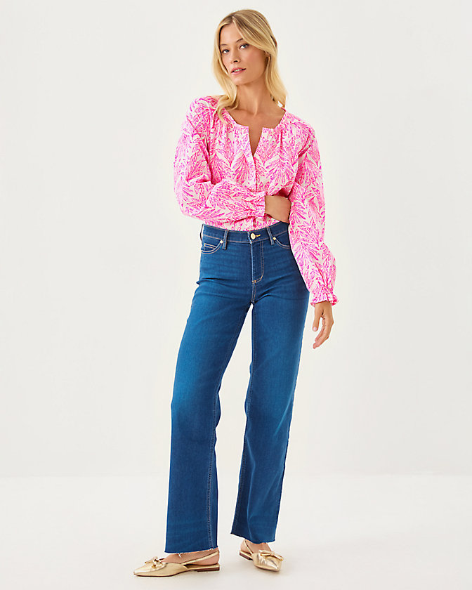 33" Aniston High Rise Straight Leg Jean - Lilly Pulitzer Sale​