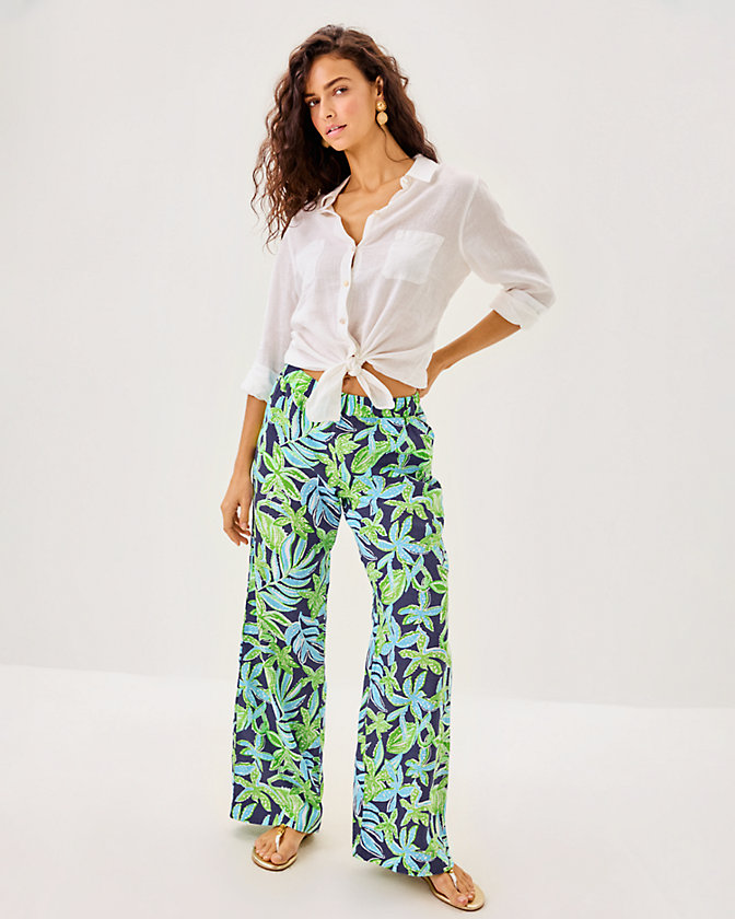 31" Daylen Linen Palazzo Pant - Lilly Pulitzer Sale​