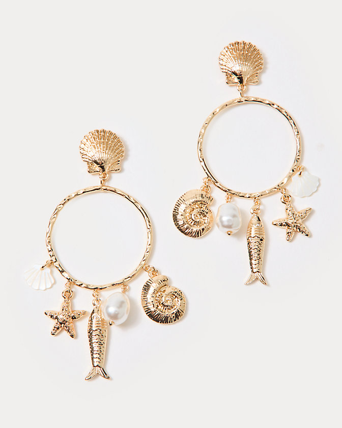 Summer Serenade Charm Hoop Earrings - Lilly Pulitzer Sale​