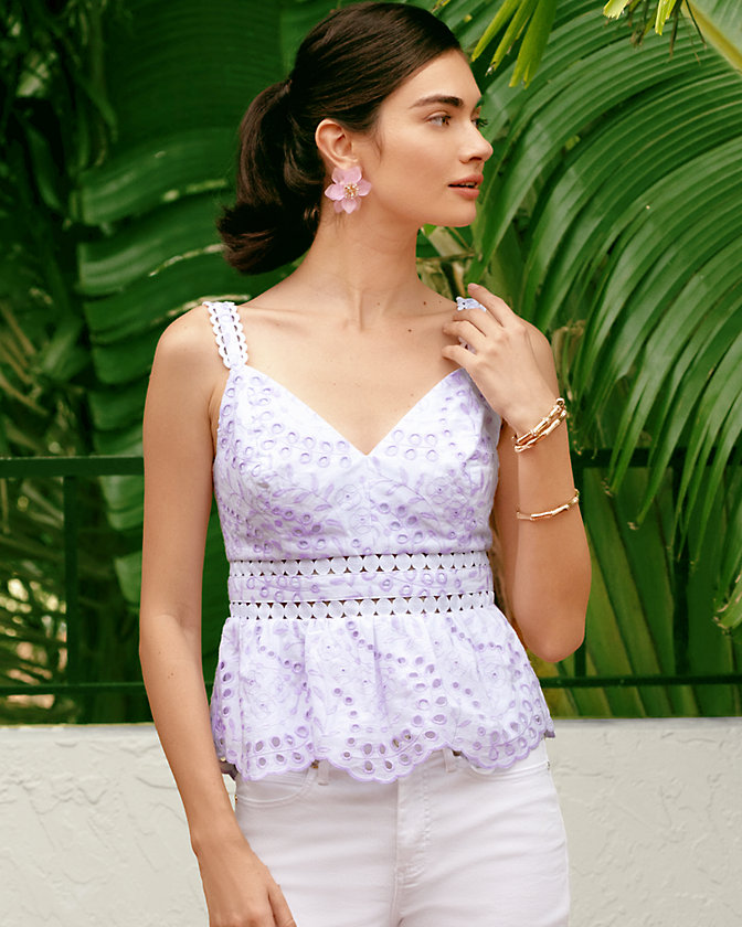 Tiah Eyelet Top - Lilly Pulitzer Sale​