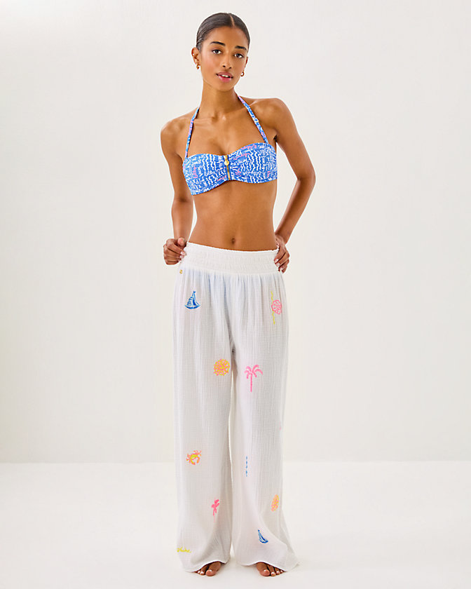 29" Enzo Embroidered Pant Cover-Up - Lilly Pulitzer Sale​