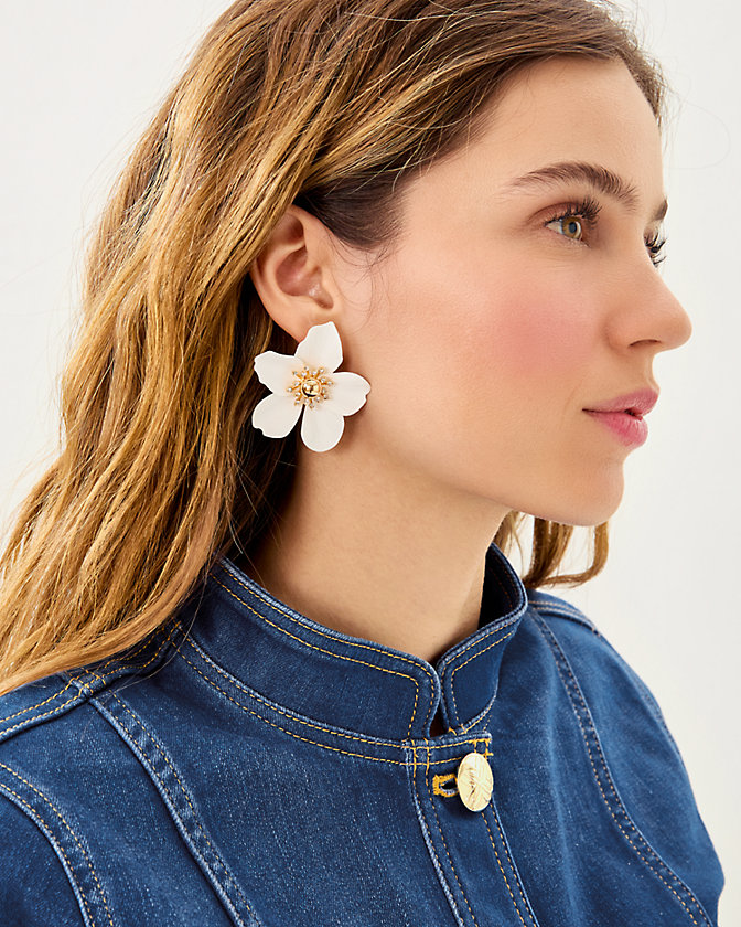 Oversized Orchid Earrings - Lilly Pulitzer Sale​