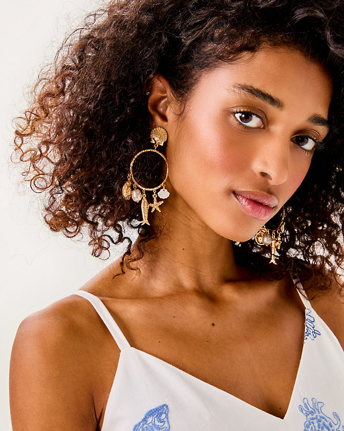 Summer Serenade Charm Hoop Earrings - Lilly Pulitzer Sale​