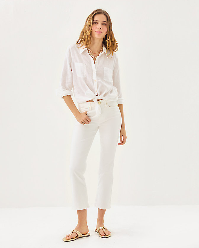 27" Annet High Rise Crop Flare Jean - Lilly Pulitzer Sale​