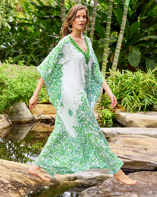 Marilla Silk Maxi Caftan - Lilly Pulitzer Sale​