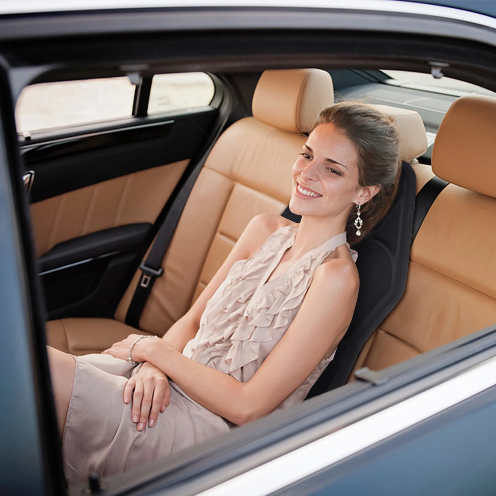 Electric Massage Chair Cushion Seat Pad Shoulder Back Waist Massager Vibration 9-Level Heat Car Office Lumbar Neck Pain Relief