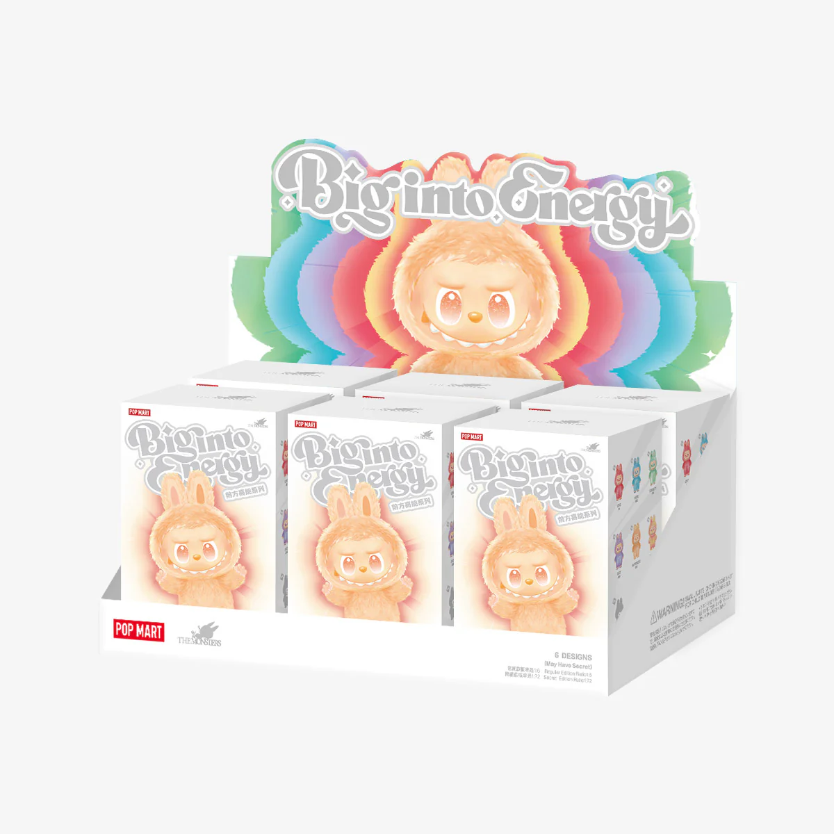 POP MART THE MONSTERS Labubu v3 Big into Energy Series-Vinyl Plush Pendant 1 Blind Box